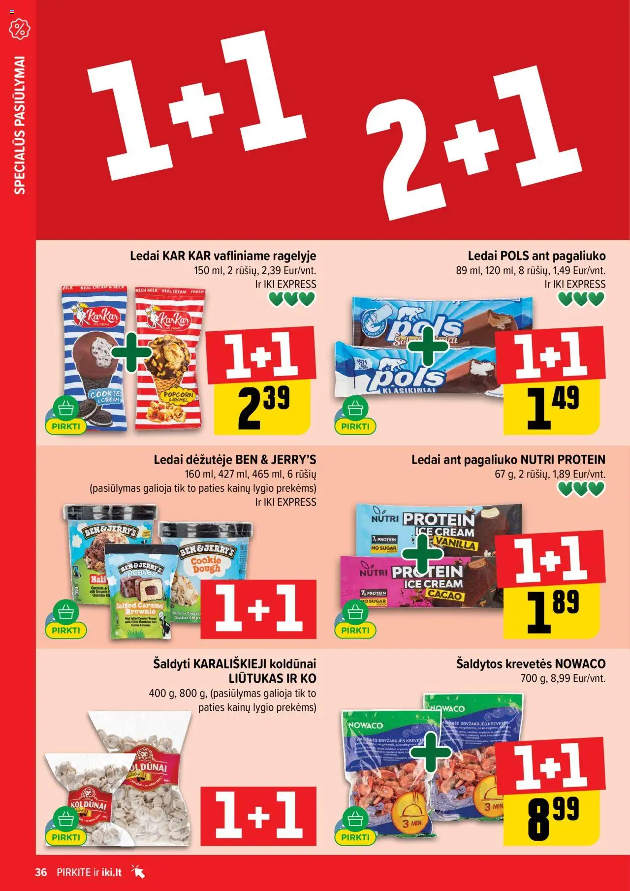 IKI akcijos nuo 08.09.2025 | Puslapis: 36 | Prekių: Ledai
