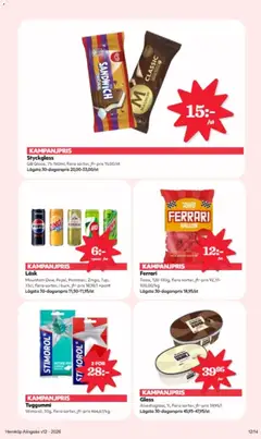 Hemköp erbjudanden - Förhandsvisning av reklamblad från butik Hemköp aktuell från 16.03.2026 | Sida: 6 | Produkter: Sandwich, Pepsi, Tuggummi, Glass