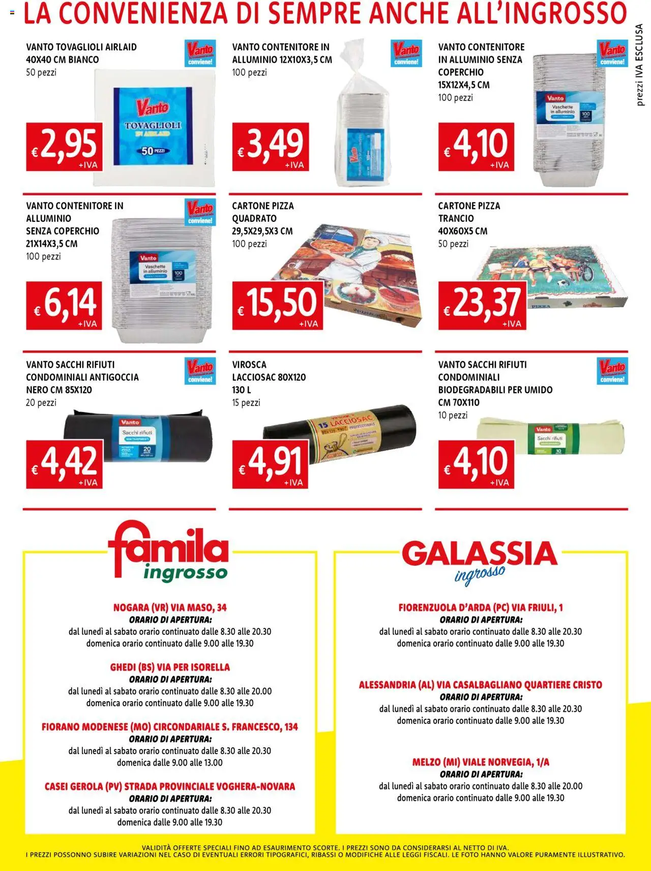 Volantino Galassia del 18.08.2025 | Pagina: 8 | Prodotti: Pizza, PC, Alluminio, Vaschette