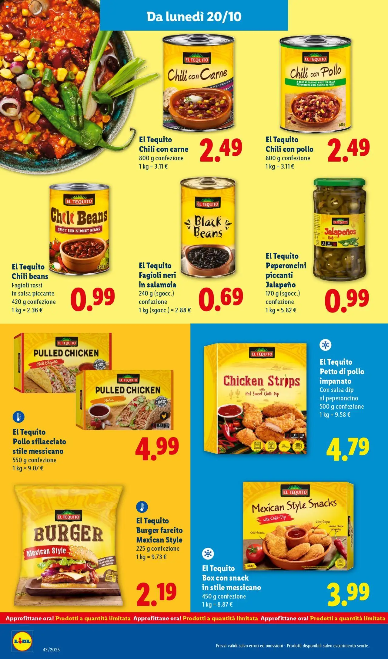 Volantino Lidl del 20.10.2025 | Pagina: 24 | Prodotti: Petto di Pollo, Pollo, Fagioli, Peperoncino
