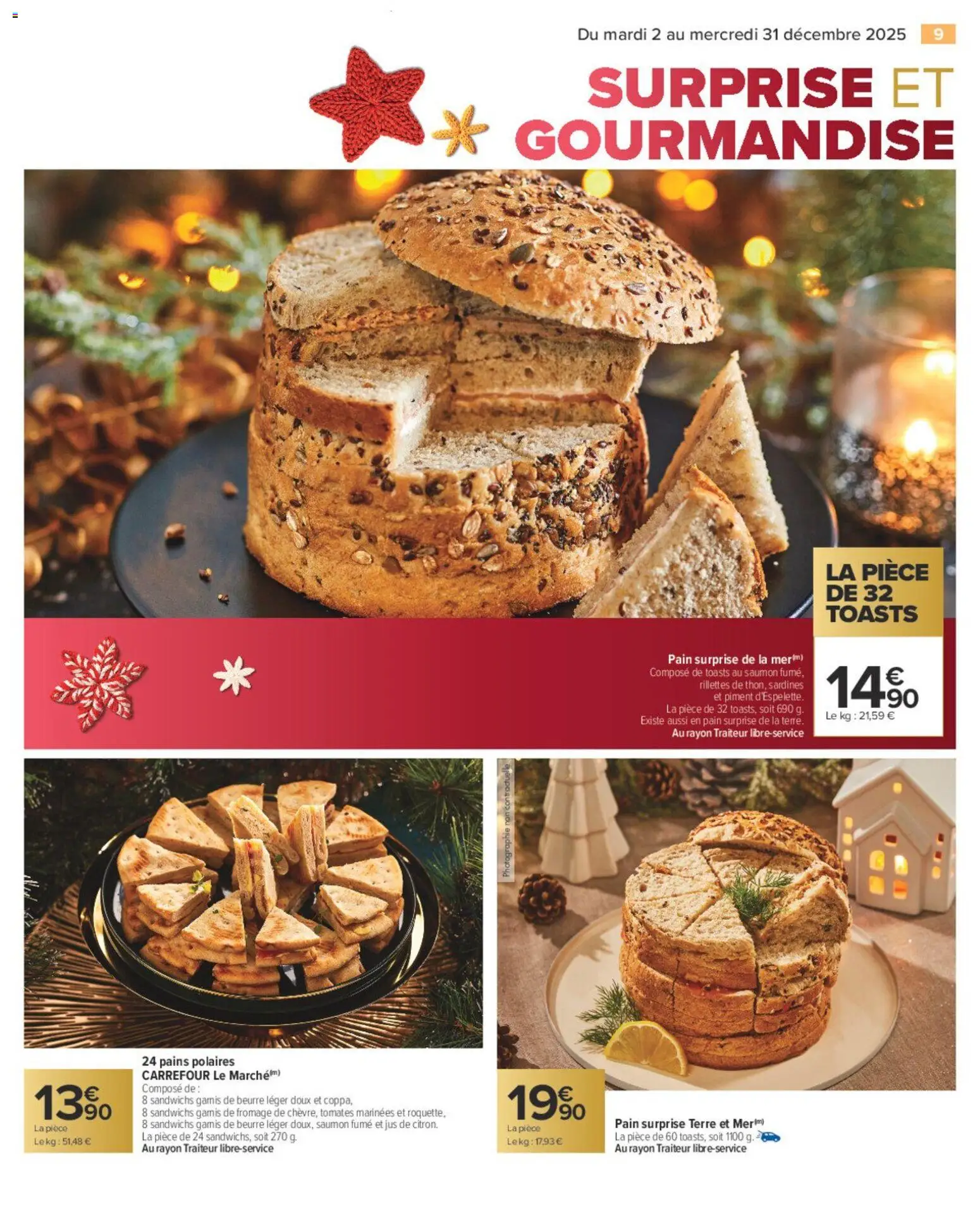 {H1} | Page: 9 | Produits: Saumon fumé, Piment, Beurre, Pain