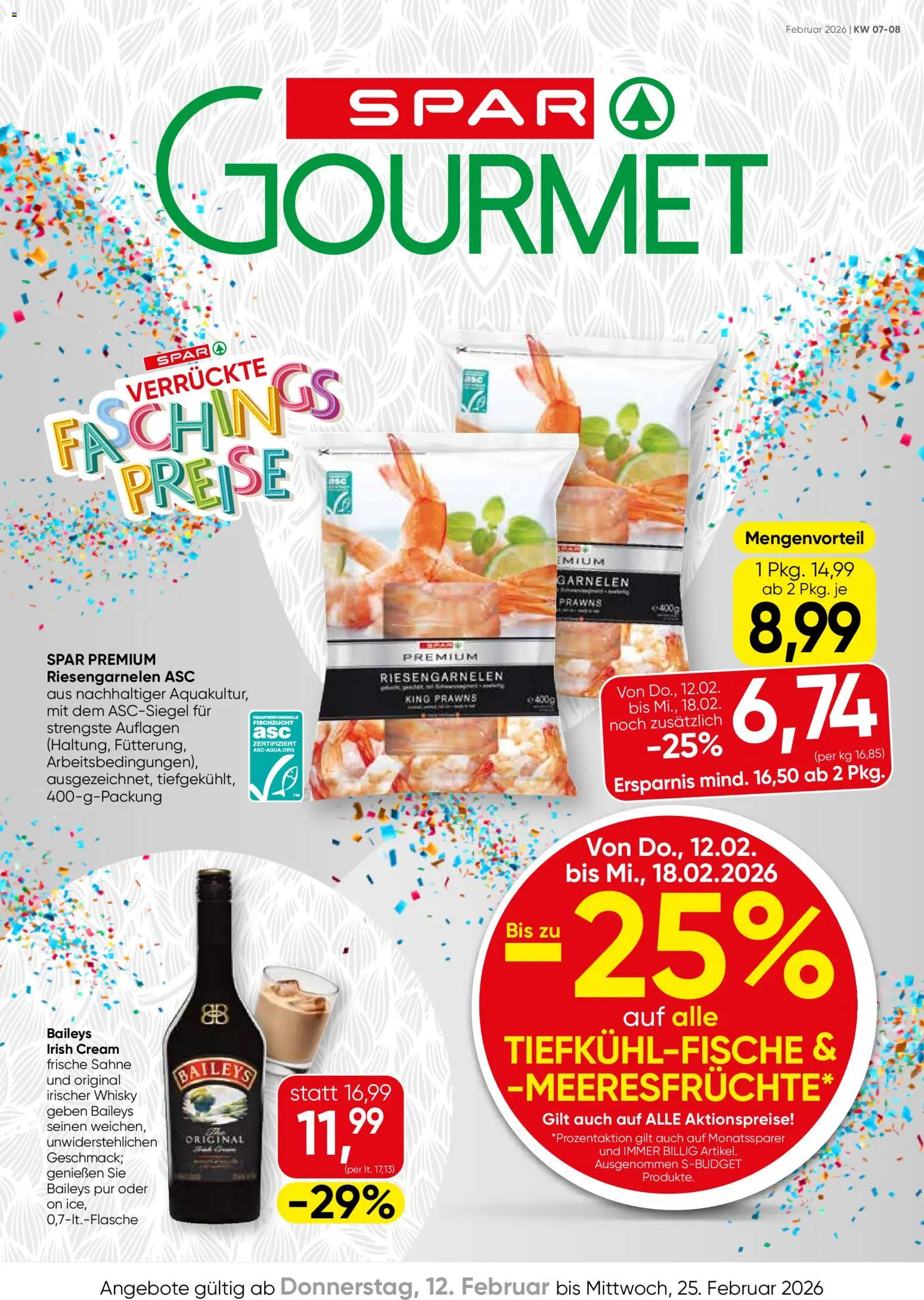SPAR Gourmet Flugblatt gültig ab 12.02.2026 | Seite: 1 | Produkte: Sahne