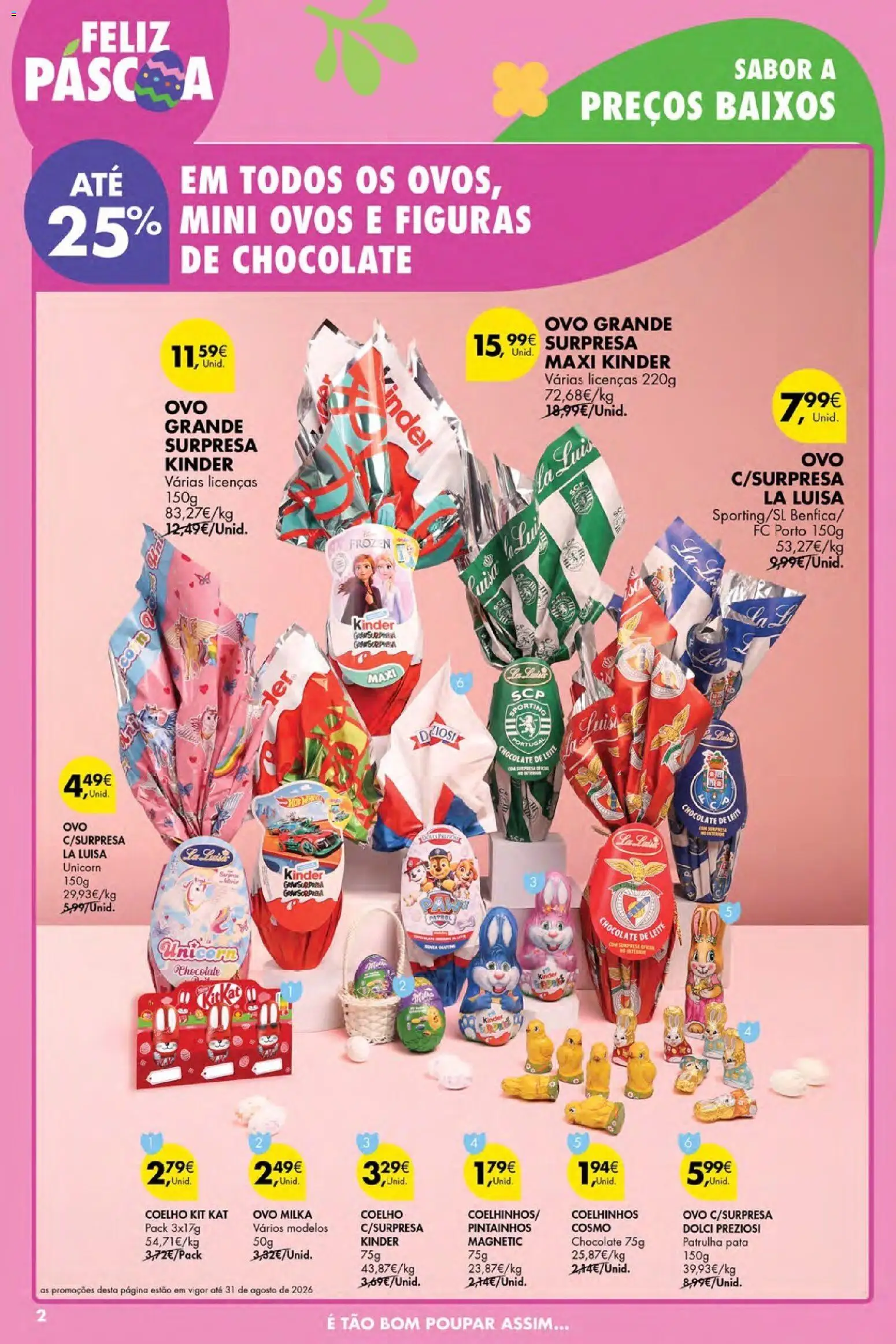 Pingo Doce Poupe Esta Semana Açores │ válido de 26.03.2026 | Página: 2 | Produtos: Ovos, Chocolate, Coelho