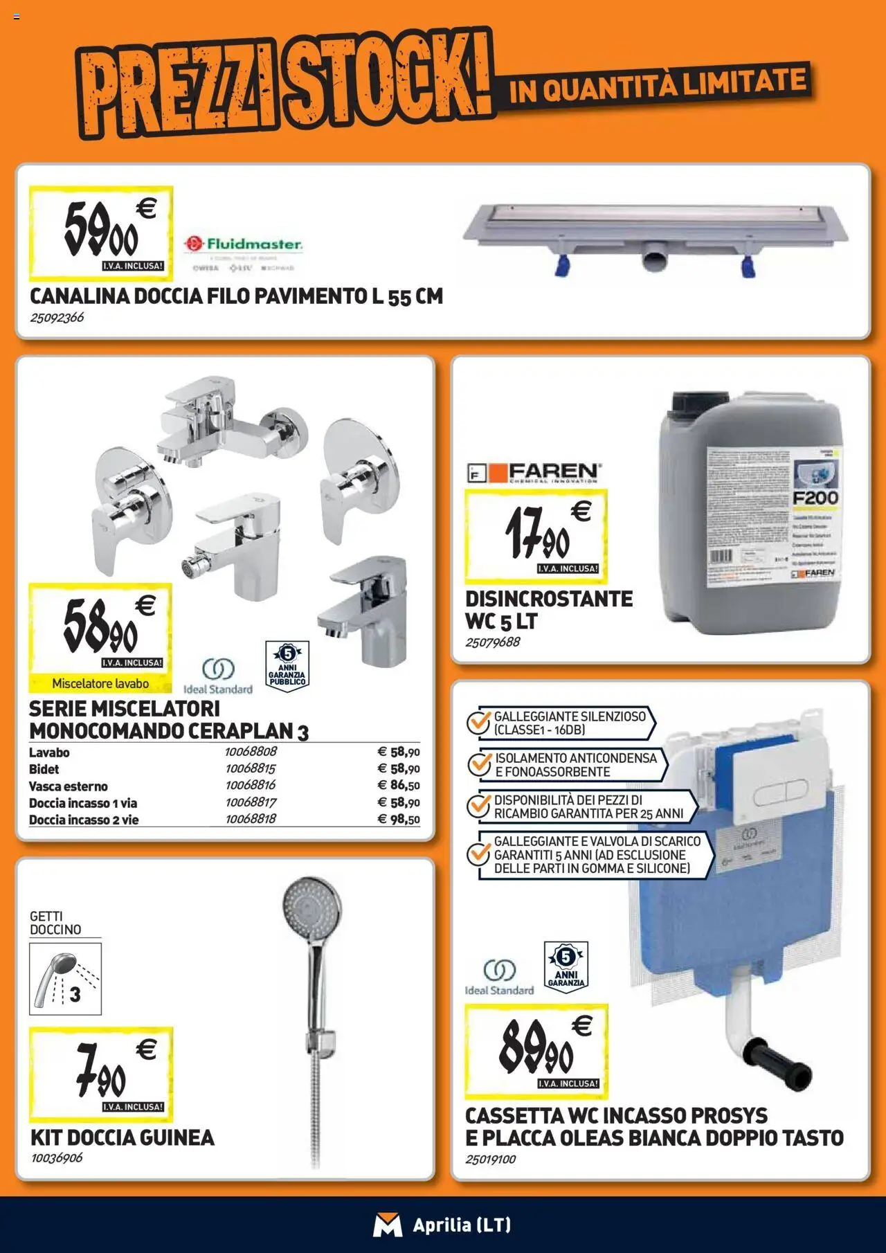 Volantino TECNOMAT del 27.08.2025 | Pagina: 4 | Prodotti: Miscelatore, Silicone, WC, Doccia