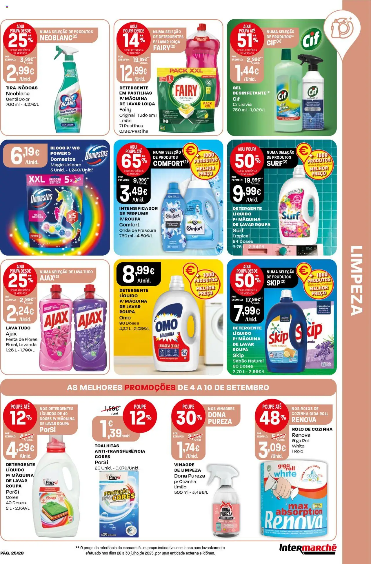 Intermarché folheto │ válido de 04.09.2025 | Página: 25 | Produtos: Vinagre, Perfume, Base, Detergente