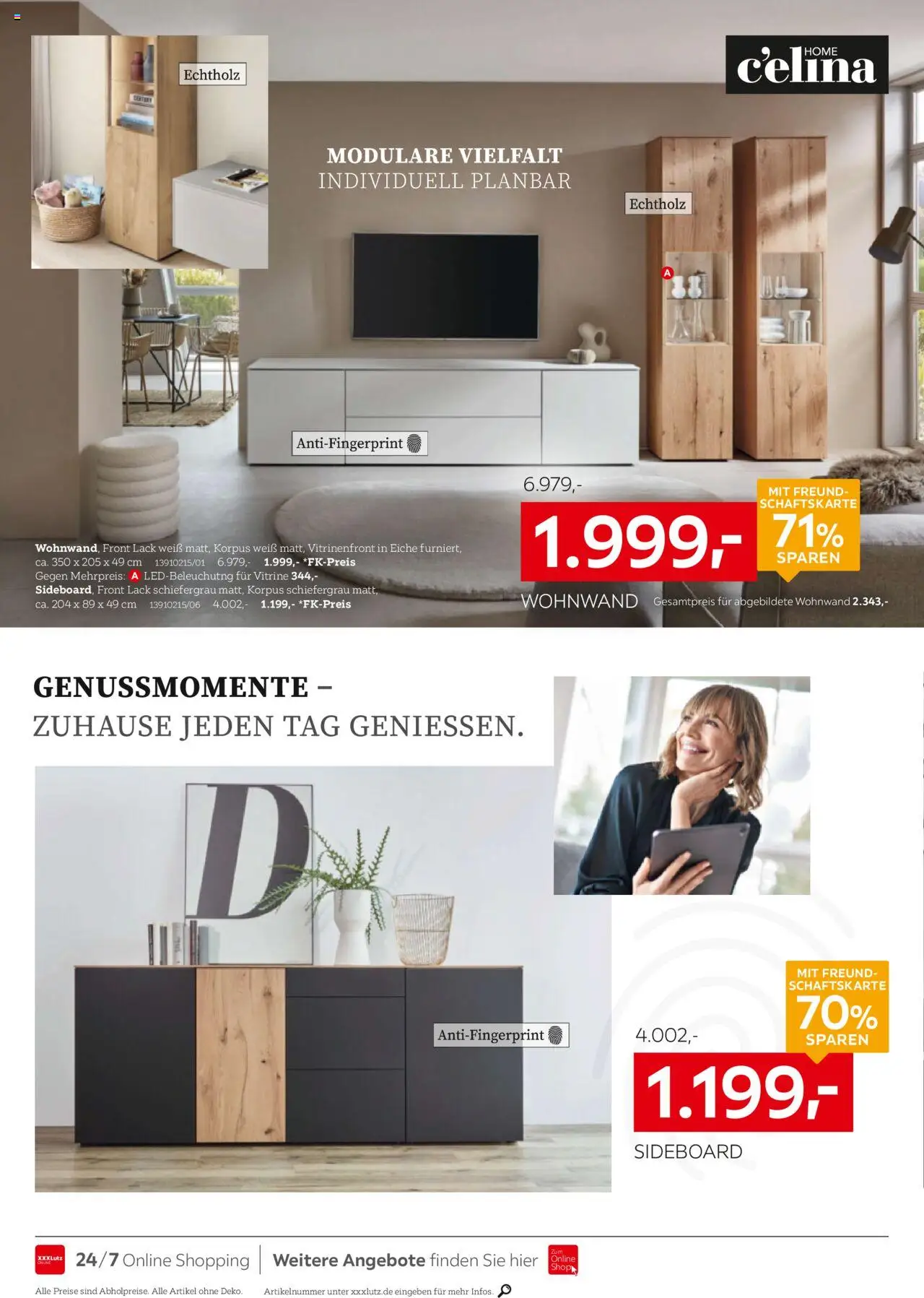 XXXL Lutz  Wohnideen - gültig ab dem 04.08.2025 | Seite: 4 | Produkte: Sideboard, Wohnwand, Vitrine