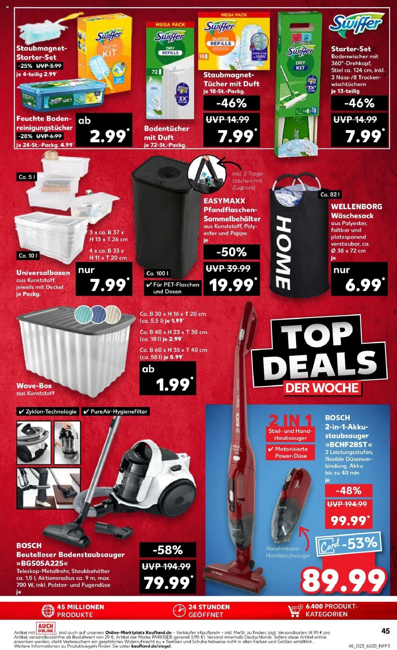 Kaufland prospekt Pasewalk	 - gültig ab dem 09.06.2025 | Seite: 60 | Produkte: Bosch, Staubsauger, Reinigungstücher, Swiffer