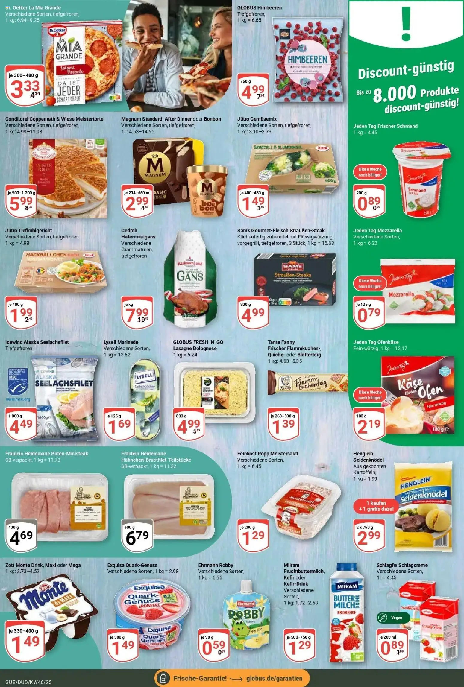 Globus prospekt Saarbrücken-Güdingen	 – gültig ab 10.11.2025 | Seite: 14 | Produkte: Himbeeren, Exquisa, Milram, Blumenkohl