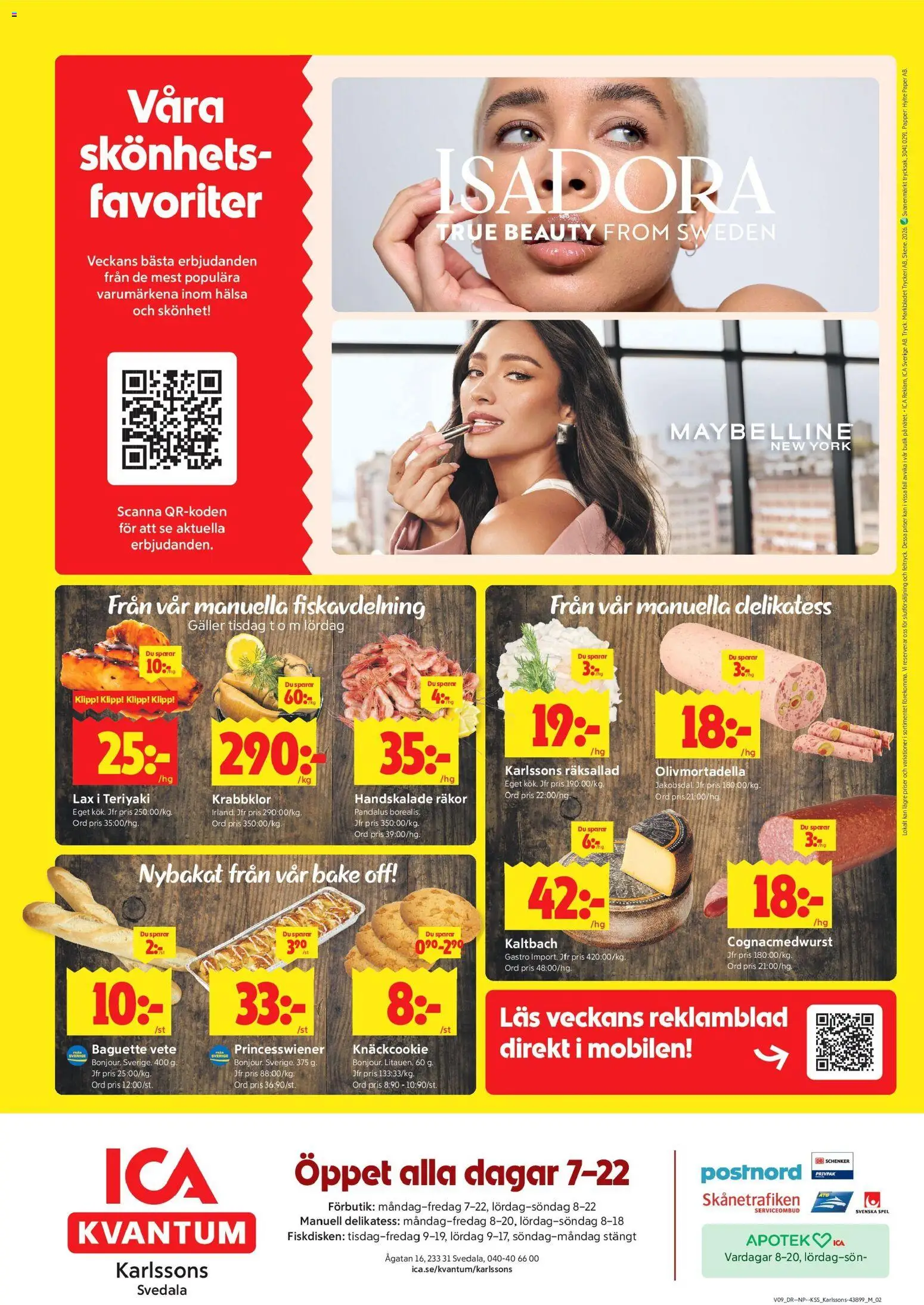 ICA Kvantum reklamblad aktuell från 23.02.2026 | Sida: 12 | Produkter: Galler, Räkor, Lax, Spel