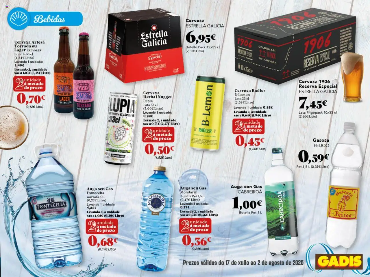 Gadis folleto Galicia │ válido desde el 17.07.2025 | Página: 25 | Productos: Cerveza, Nevera