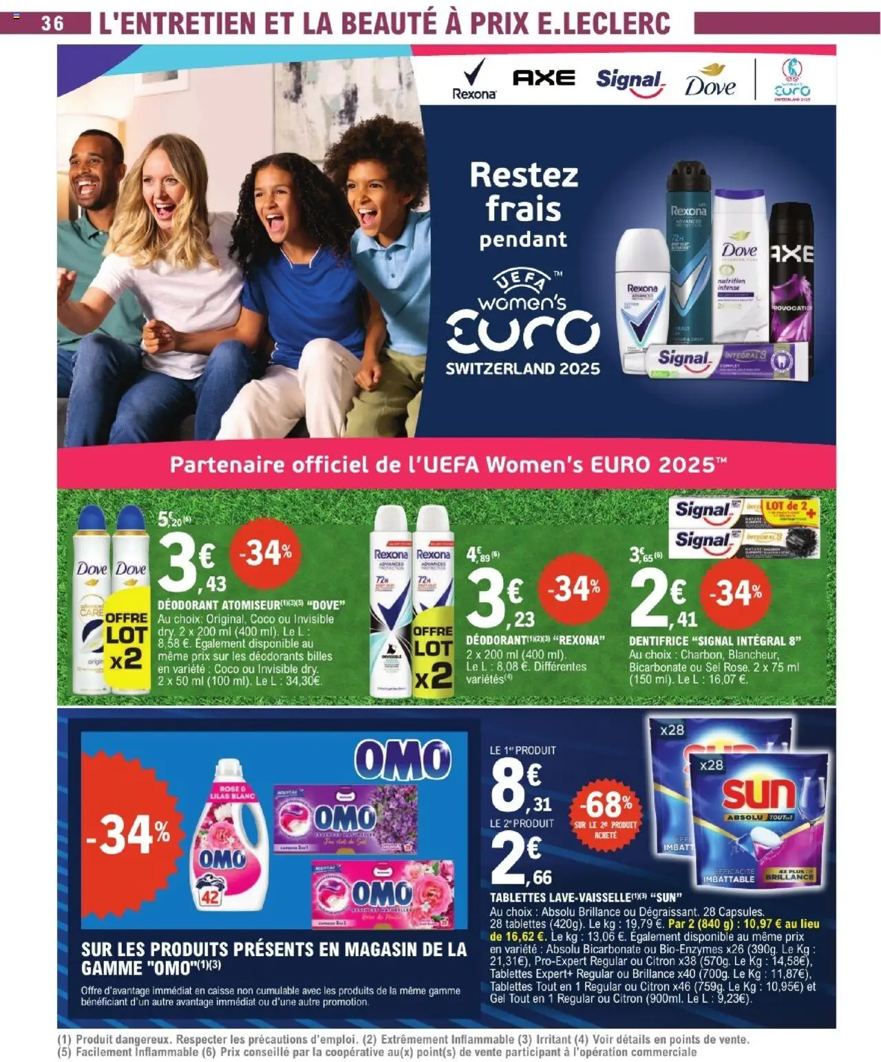  | Page: 36 | Produits: Lave-vaisselle, Déodorant, Dentifrice, Détergent