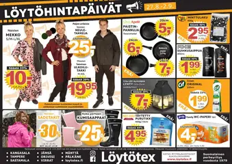Katso Löytötex tarjoukset voimassa alkaen 27.08.2025