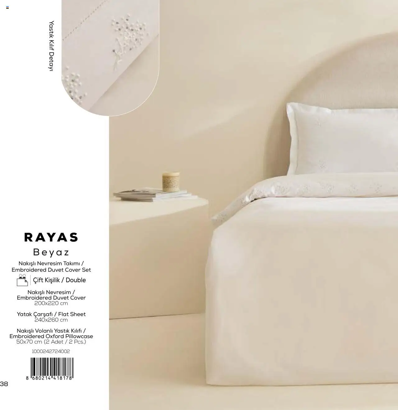 Karaca Home White Collection Sonbahar - Kış 2025/2026 - 23.09.2025 tarihinden itibaren geçerlidir | Sayfa: 38 | Ürünler: Yatak, Yastık, Nevresim, Yastık kılıfı