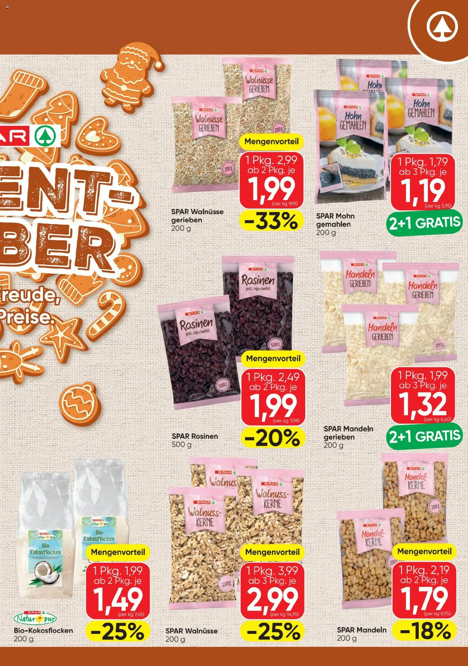 Spar Backen gültig ab 13.11.2025 | Seite: 3 | Produkte: Rosinen