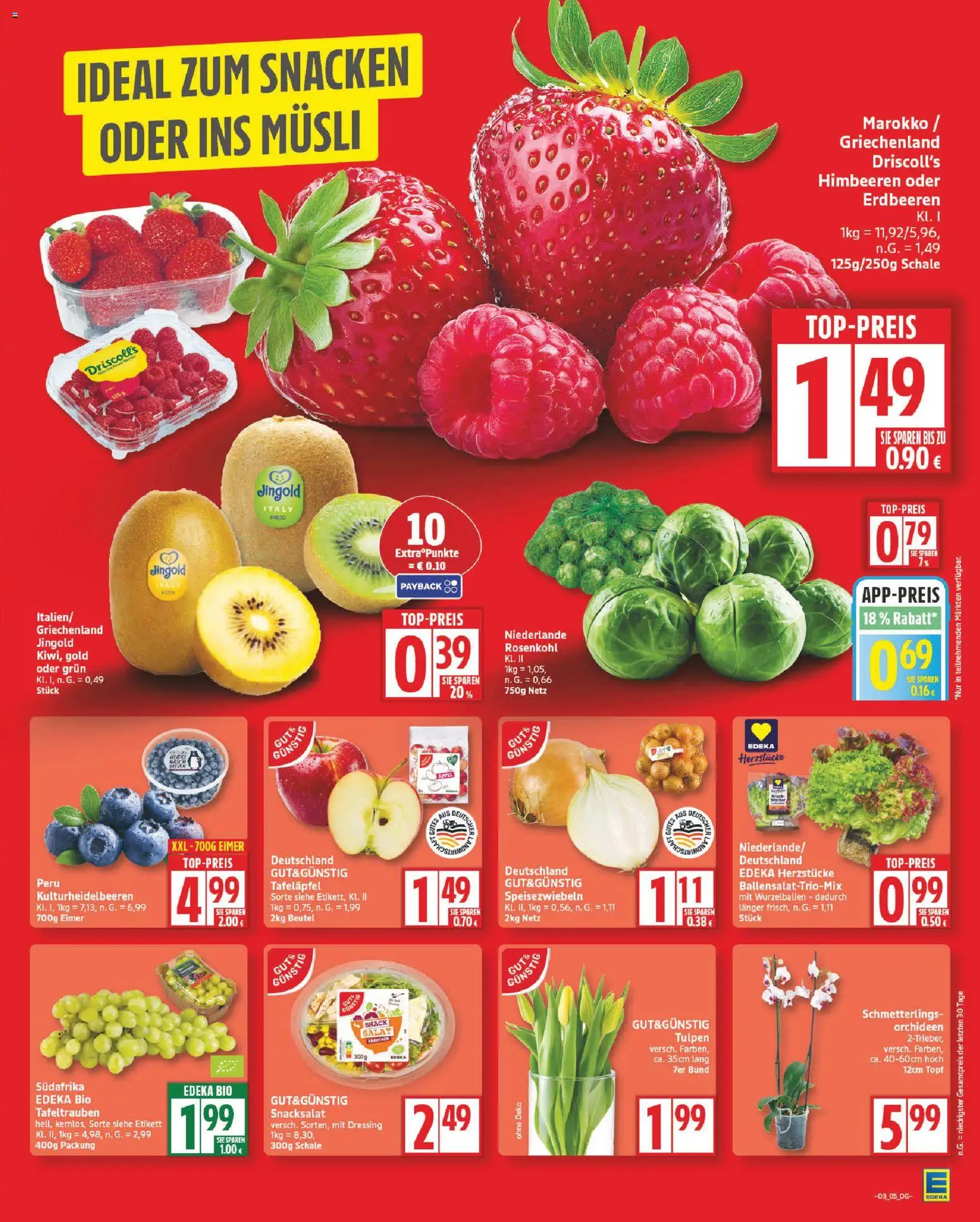 Edeka Prospekt 	 – gültig ab 12.01.2026 | Seite: 5 | Produkte: Musli, Dressing, Erdbeeren, Kiwi