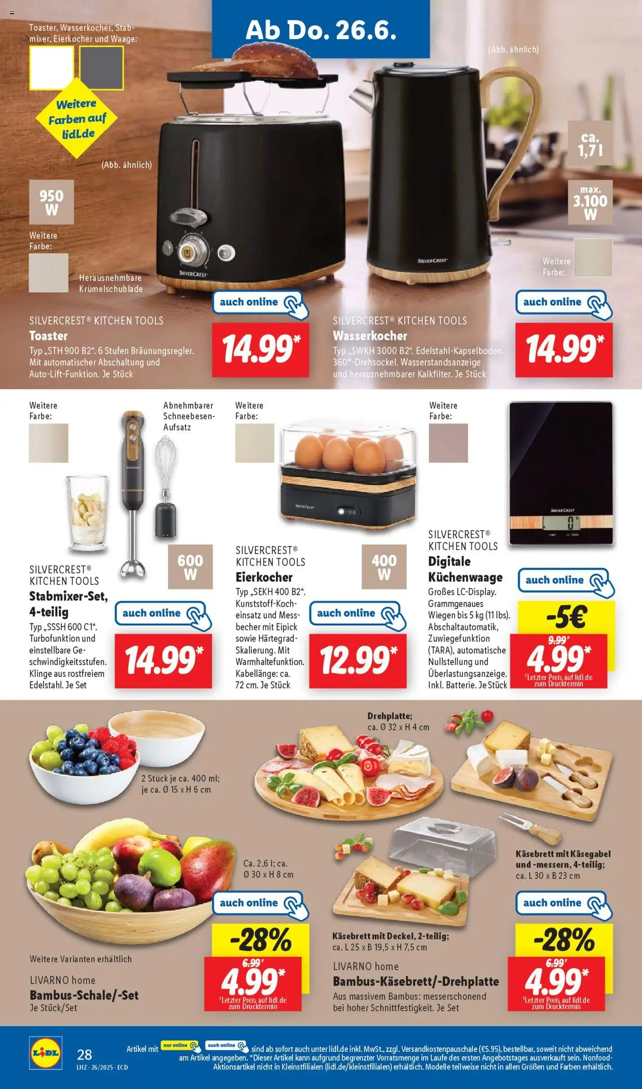 Lidl Prospekt 	 - gültig ab dem 23.06.2025 | Seite: 36 | Produkte: Wasserkocher, Toaster, Eierkocher