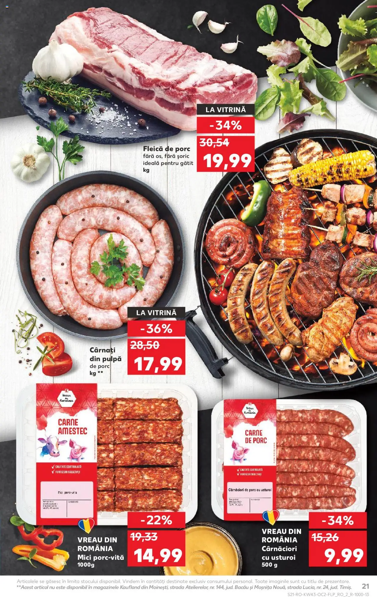 Noul catalog Kaufland – valabil de la 22.10.2025 | Pagină: 21 | Produse: Mici, Carne De Porc, Fleică, Cârnați