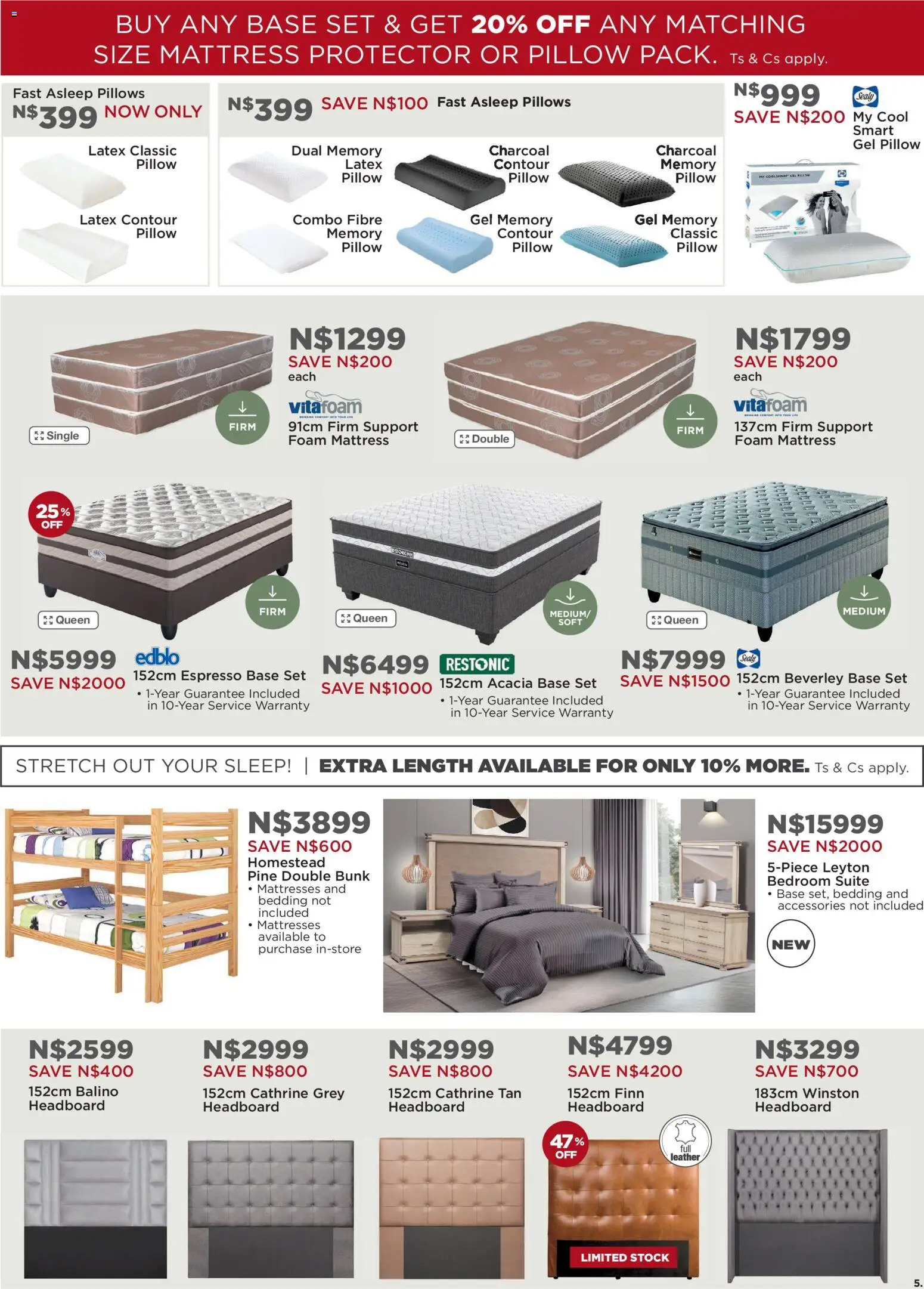 New House and Home catalogue – valid from 24.11.2025 | Page: 5 | Products: Headboard, Mattress, Stock, Foam