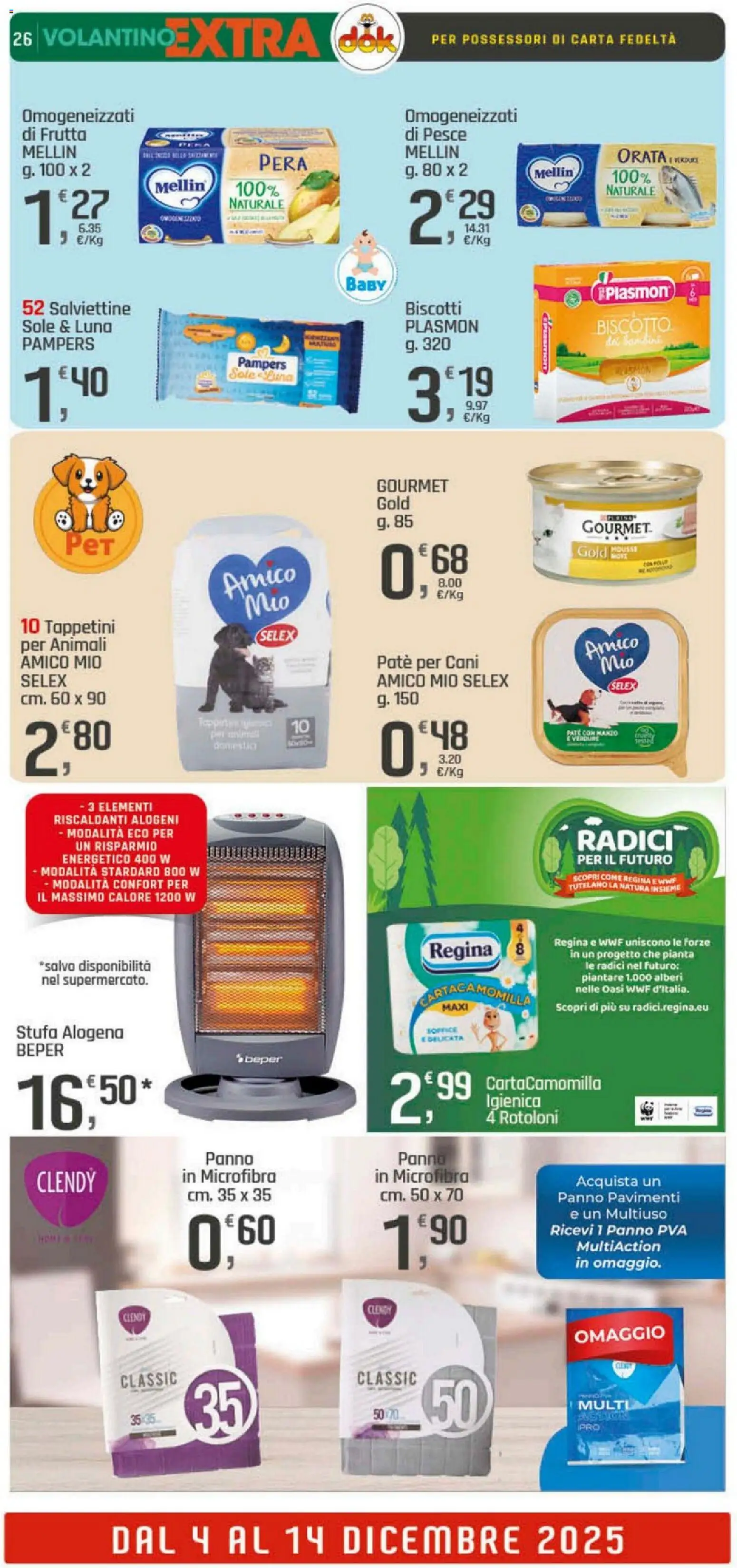 Volantino DOK del 04.12.2025 | Pagina: 26 | Prodotti: Pesce, Panna, Biscotti, Orata