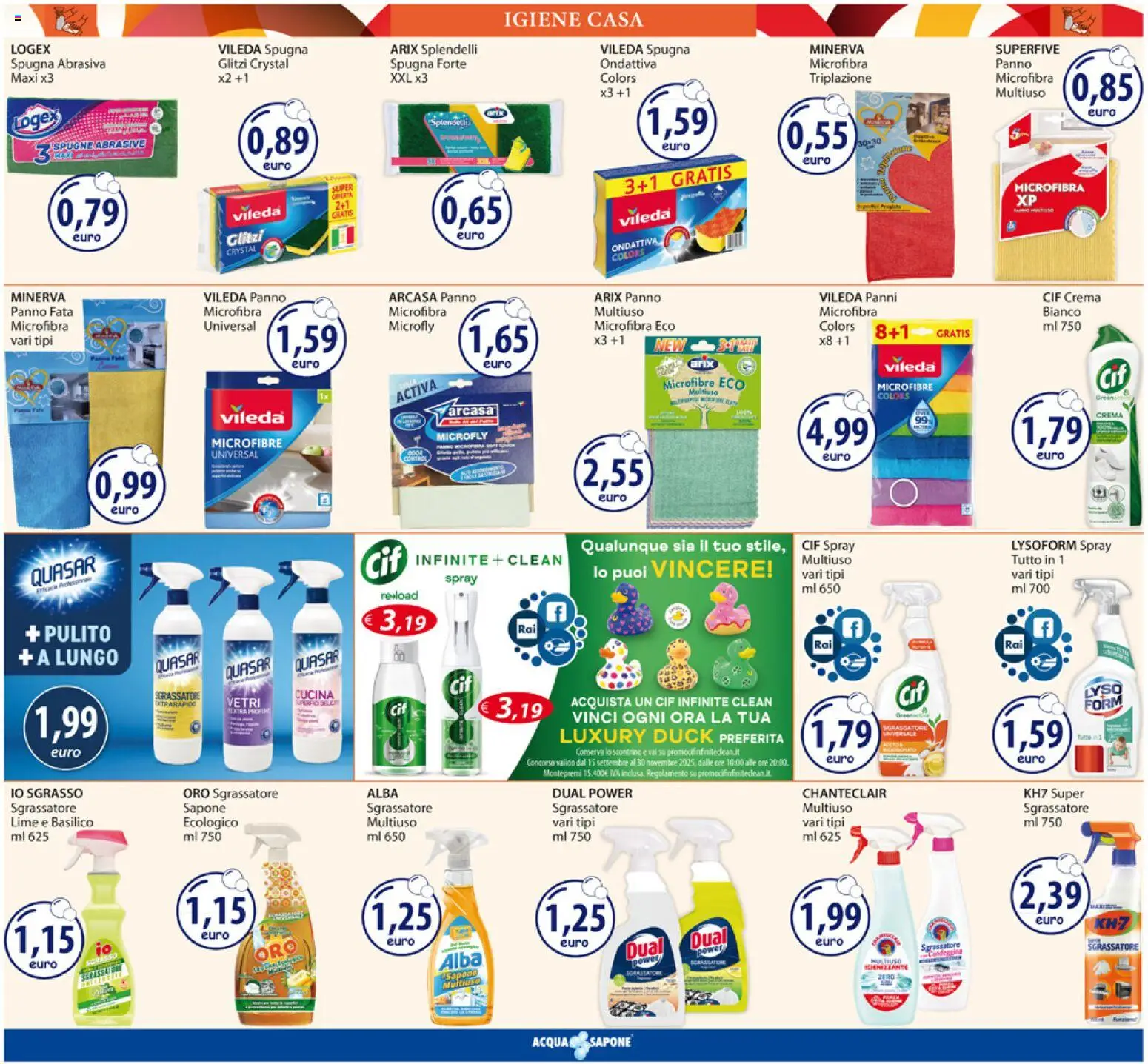 Volantino Acqua e Sapone del 03.11.2025 | Pagina: 15 | Prodotti: Sapone, Candeggina, Lime, Basilico