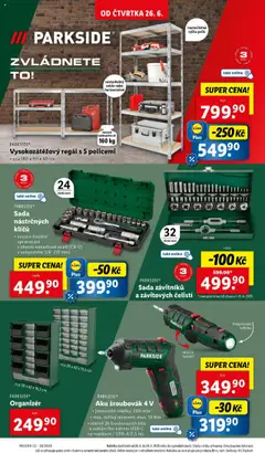 Lidl leták od 26.06.2025 | Strana: 34 | Produkty: Organizér, Parkside, Regál, Aku šroubovák