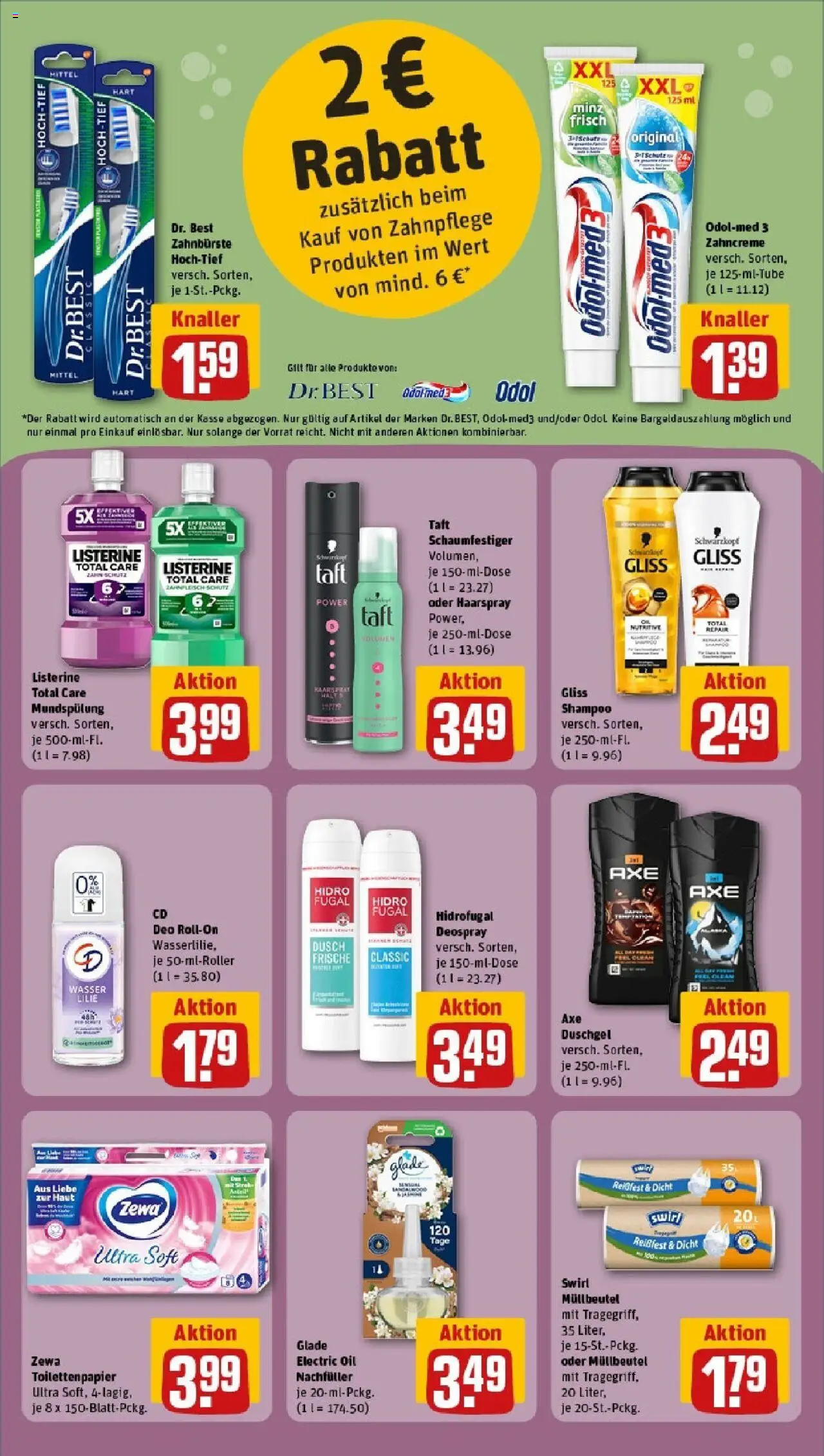 Rewe prospekt Vetschau	 - gültig ab dem 25.05.2025 | Seite: 28 | Produkte: Shampoo, Wasser, Deo Roll-On, Toilettenpapier