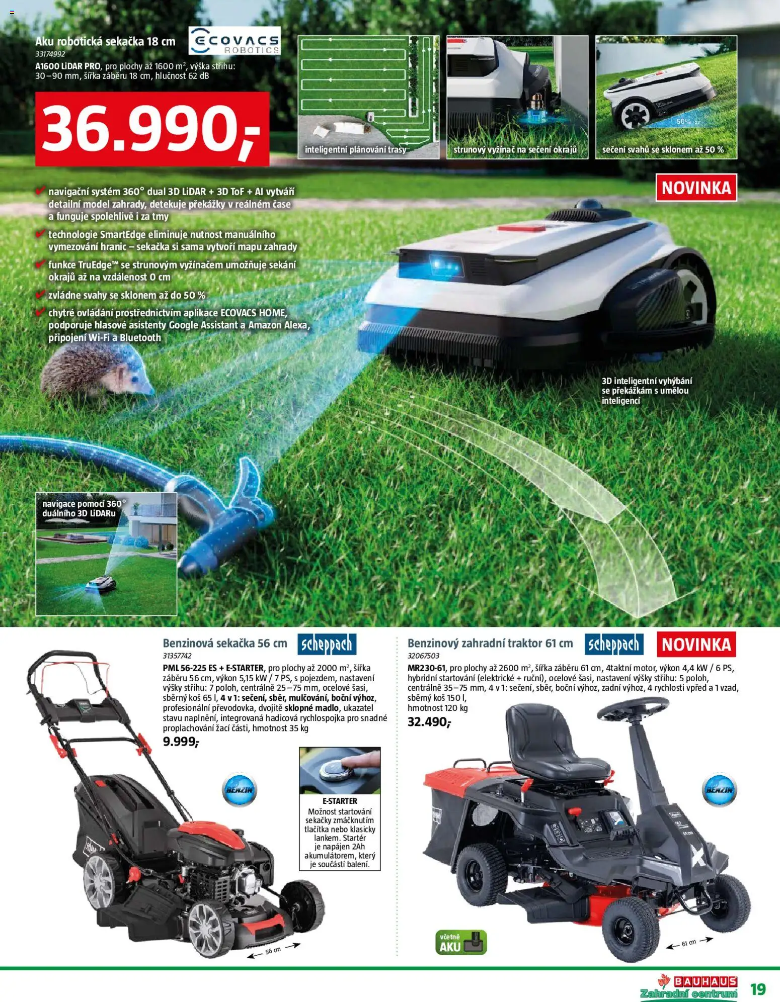 Bauhaus katalog Zahradní centrum od 20.03.2026 | Strana: 19 | Produkty: Benzín, Navigace, Sekačka, Koš