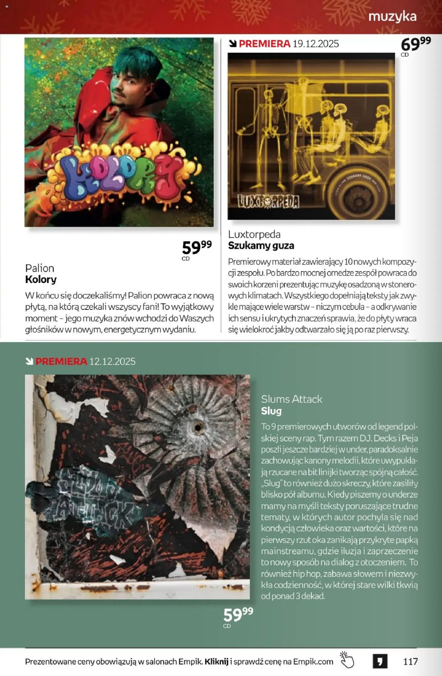 Empik promocje - Tom kultury Muzyka od 10.12.2025 | Strona: 8 | Produkty: Plyty