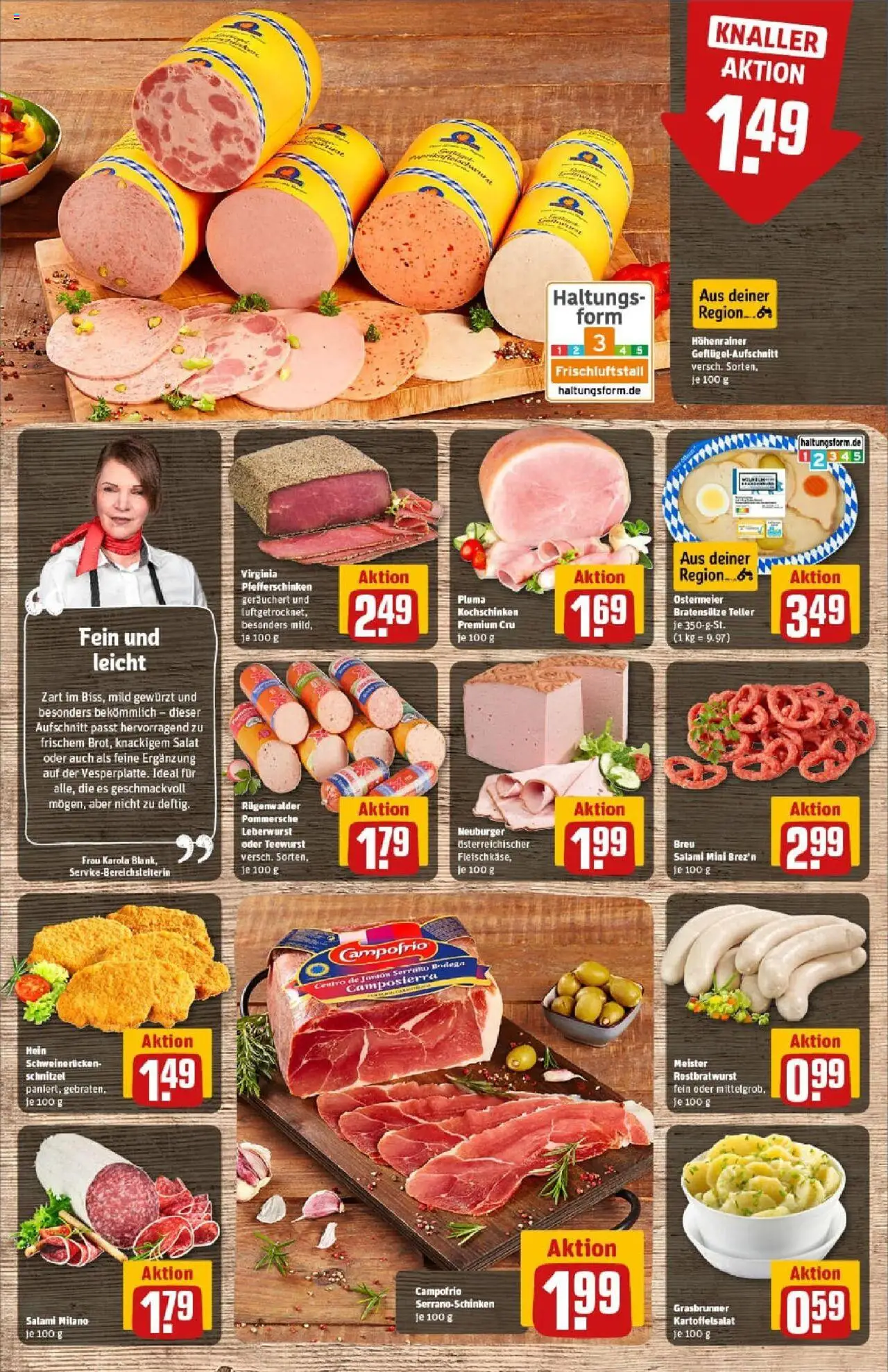 Rewe prospekt Pegnitz	 - gültig ab dem 06.07.2025 | Seite: 12 | Produkte: Schnitzel, Schweinerucken, Salami, Salat