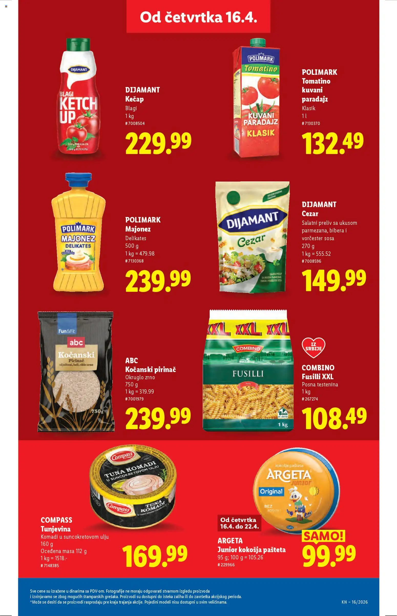 Lidl katalog - važi od 16.04.2026 | Strana: 25 | Proizvode: Majonez, Kečap, Paradajz, Pašteta
