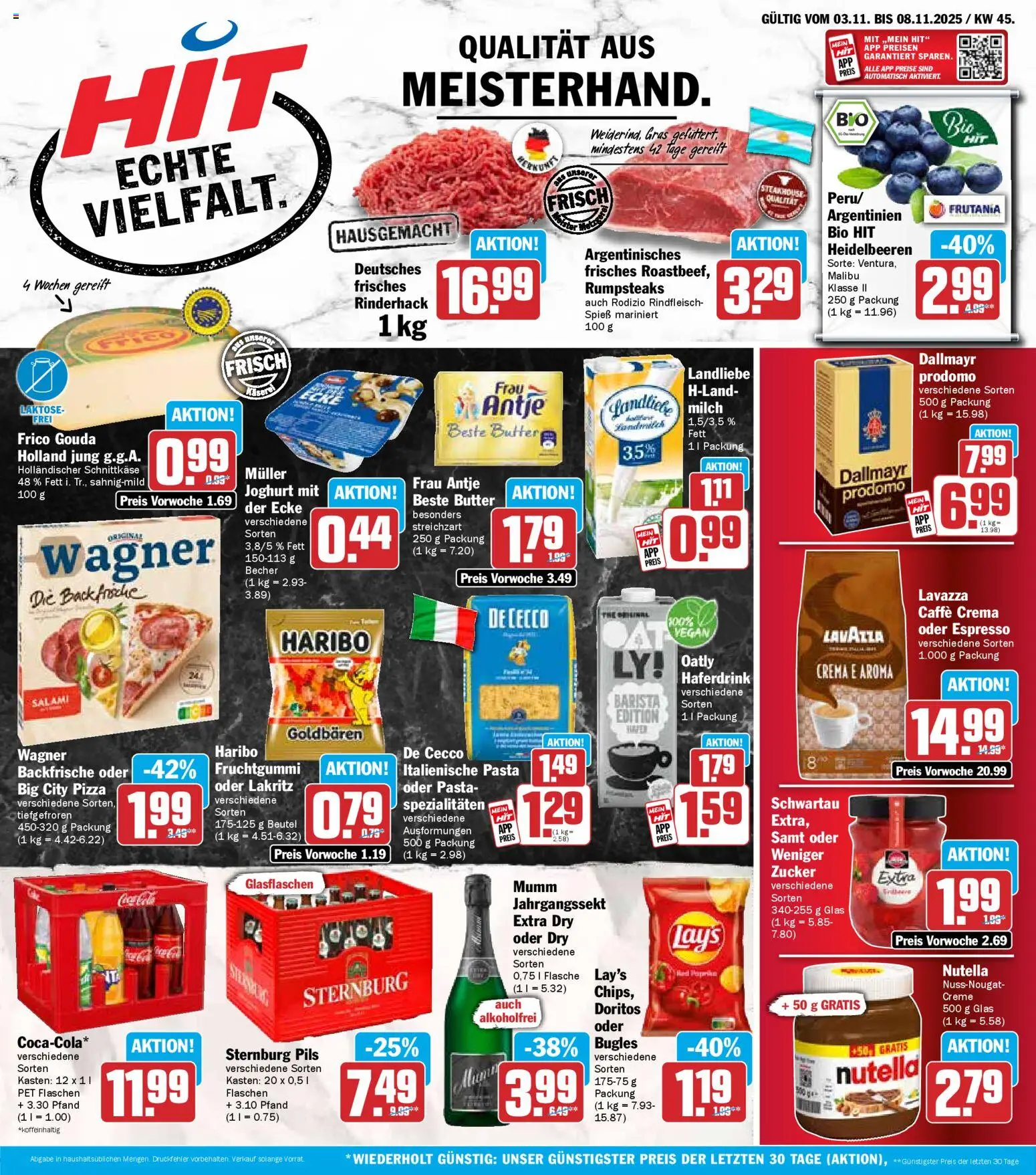 HIT - Mecklenburg-Vorpommern – gültig ab 03.11.2025 | Seite: 1 | Produkte: Joghurt, Zucker, Pasta, Salami