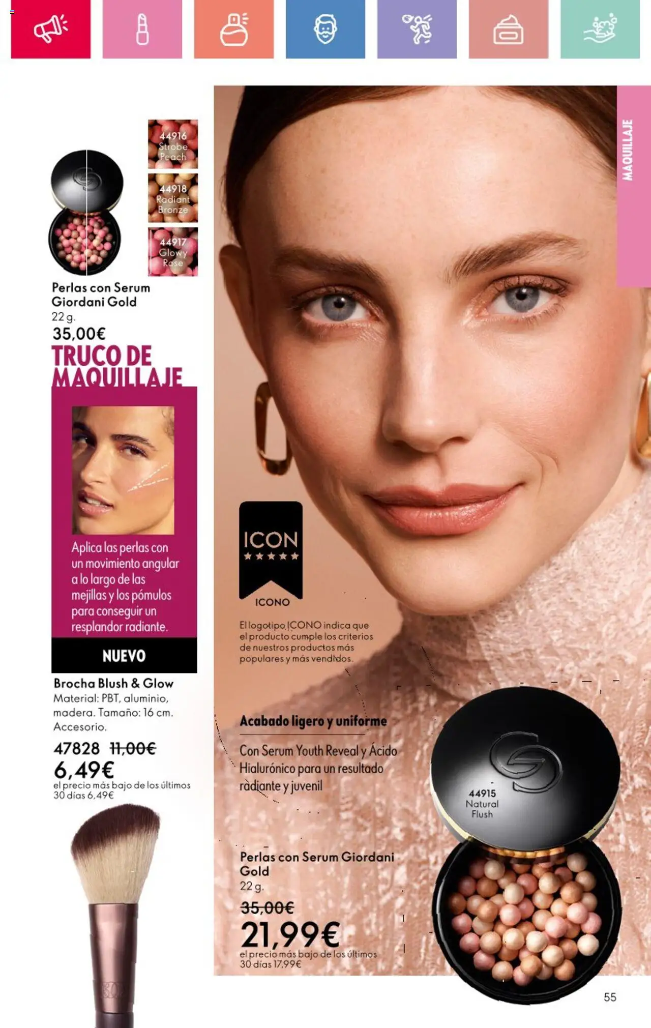 Oriflame - Catálogo Campaña 12 │ válido desde el 24.08.2025 | Página: 55 | Productos: Maquillaje, Sérum, Brocha