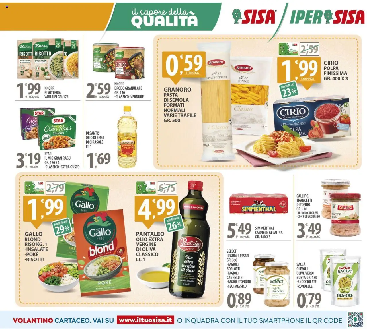 Volantino SISA del 21.08.2025 | Pagina: 9 | Prodotti: Ceci, Olio, Smartphone, Piatto