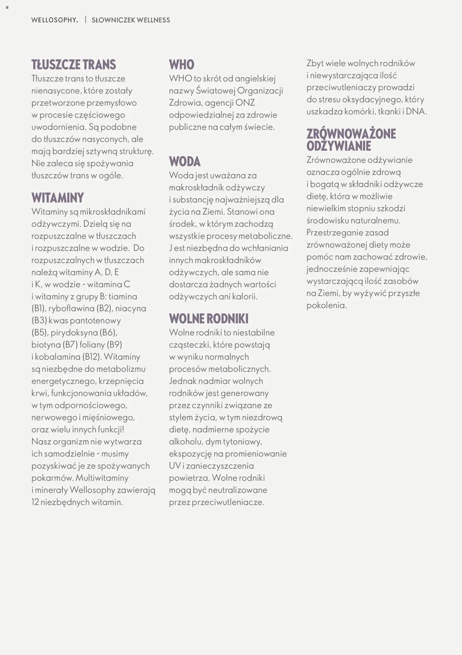 Oriflame Katalog - Przewodnik po produktach Wellosophy od 15.11.2023 | Strona: 66 | Produkty: Woda