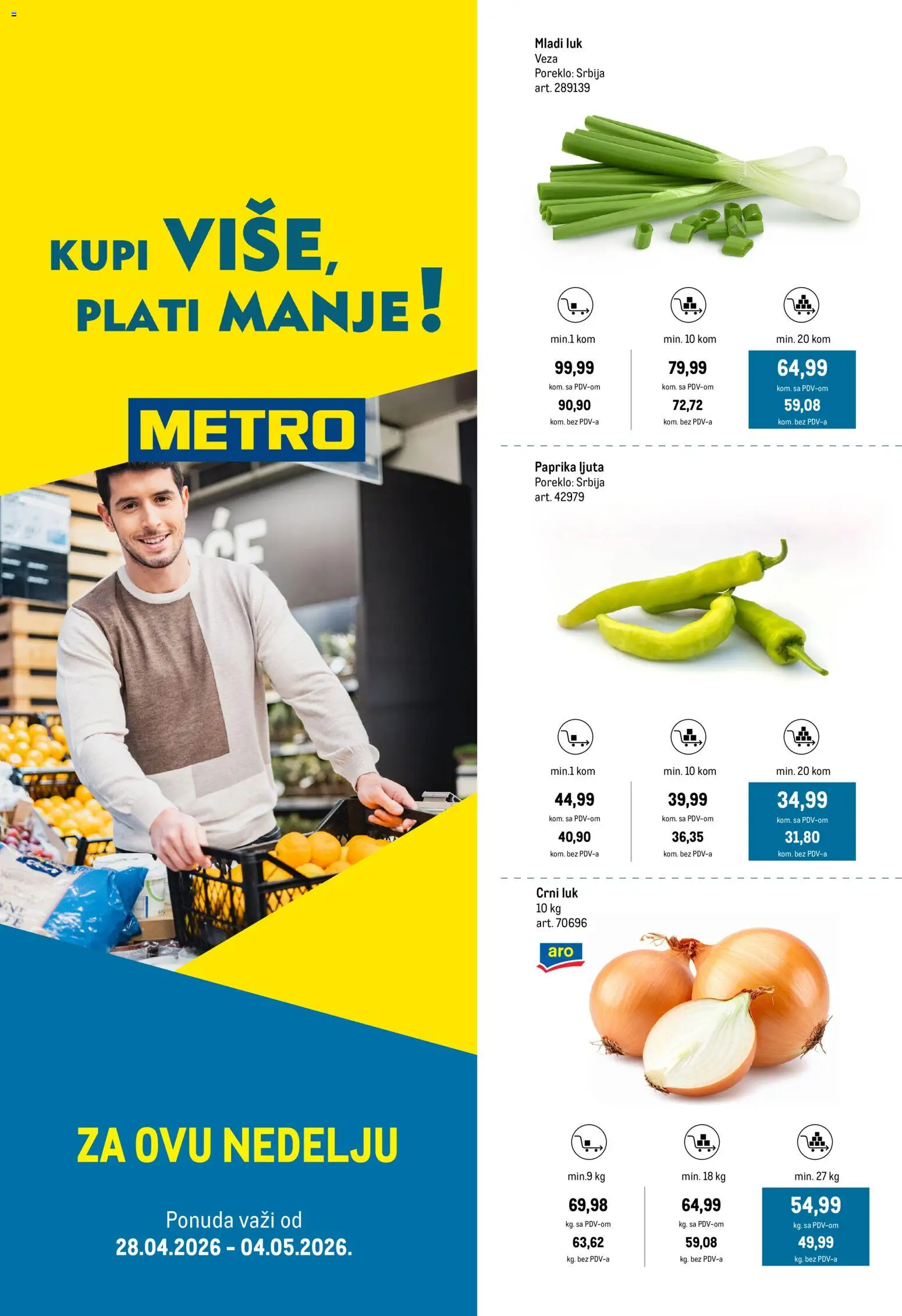 Metro katalog - važi od 28.04.2026 | Strana: 1 | Proizvode: Paprika, Crni luk
