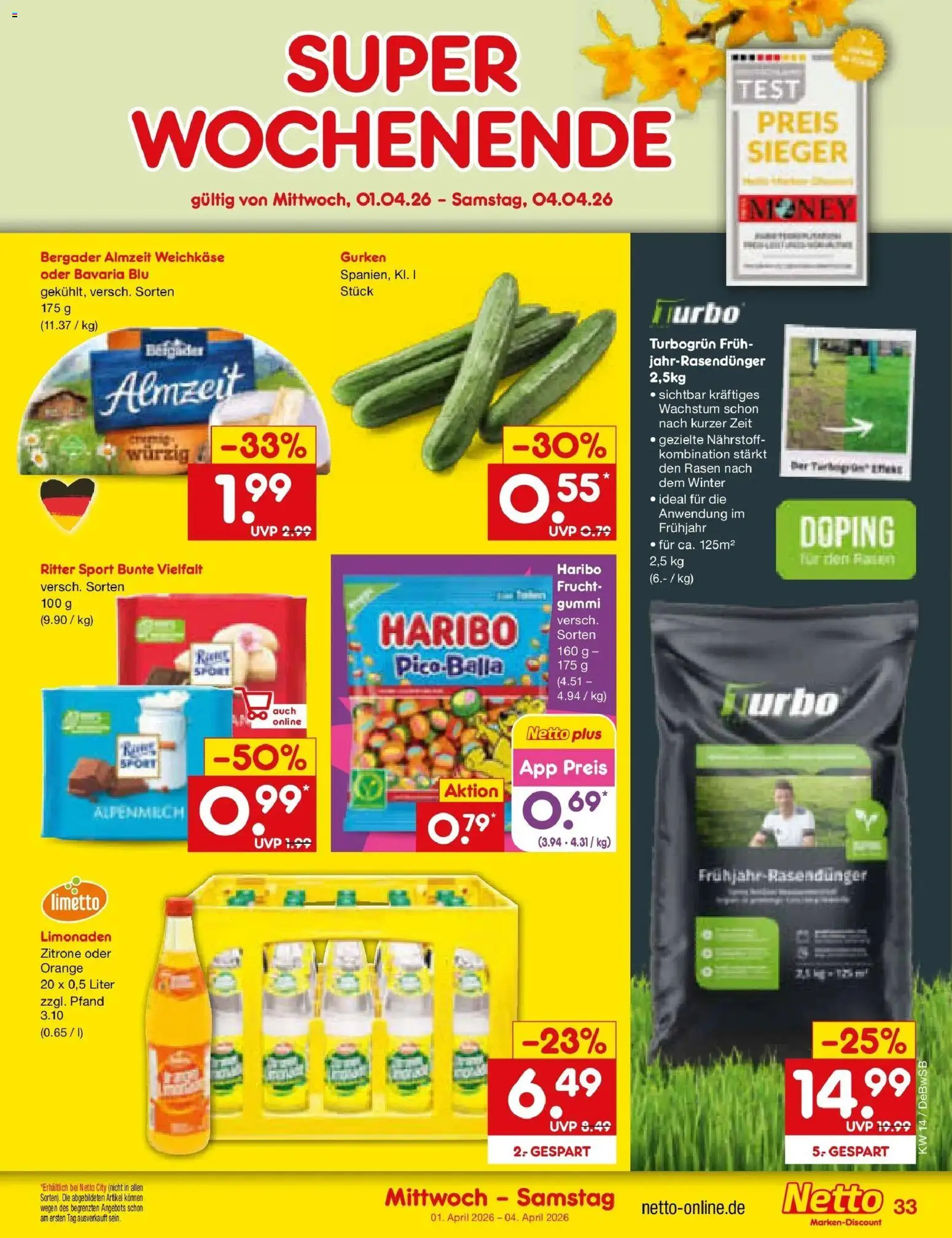 Netto Marken-Discount Prospekt Waiblingen-Bittenfeld	 – gültig ab 29.03.2026 | Seite: 47 | Produkte: Haribo, Ritter sport, Zitrone, Gurken