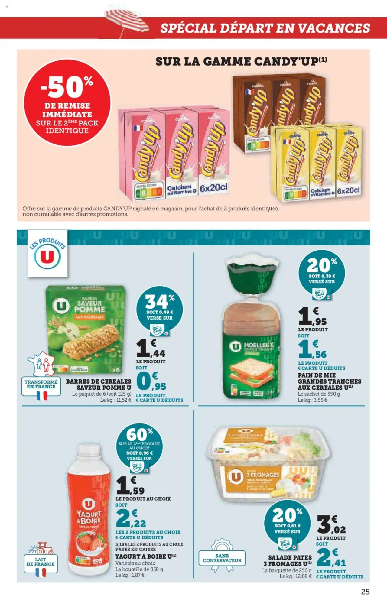  | Page: 25 | Produits: Pain de mie, Lait, Céréales, Pâtes