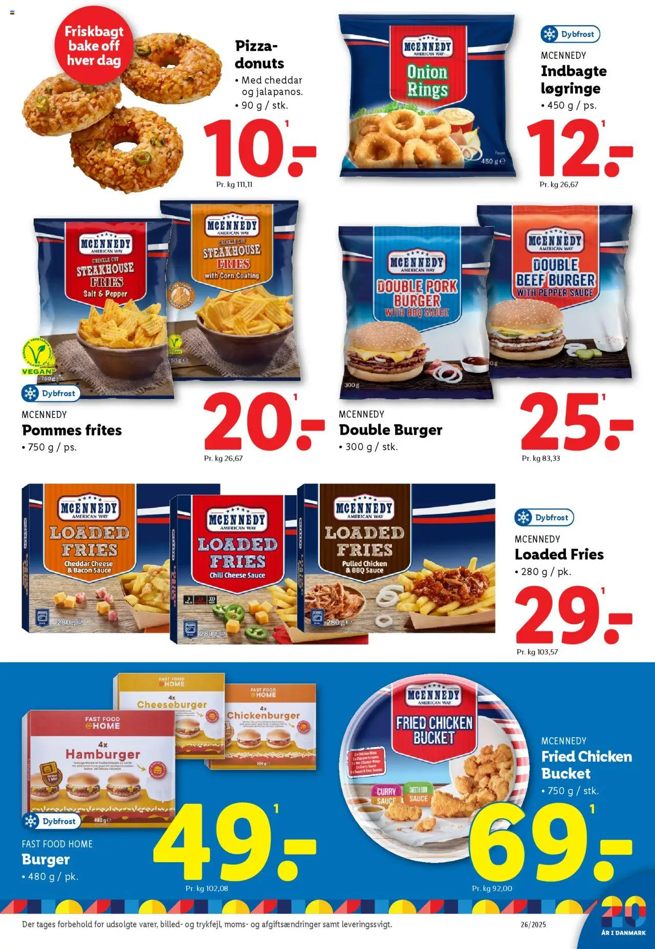 Lidl Tilbudsavis gyldig fra 26.06.2025 | Side: 26 | Produkter: Pizza, Donuts, Salt, Bacon