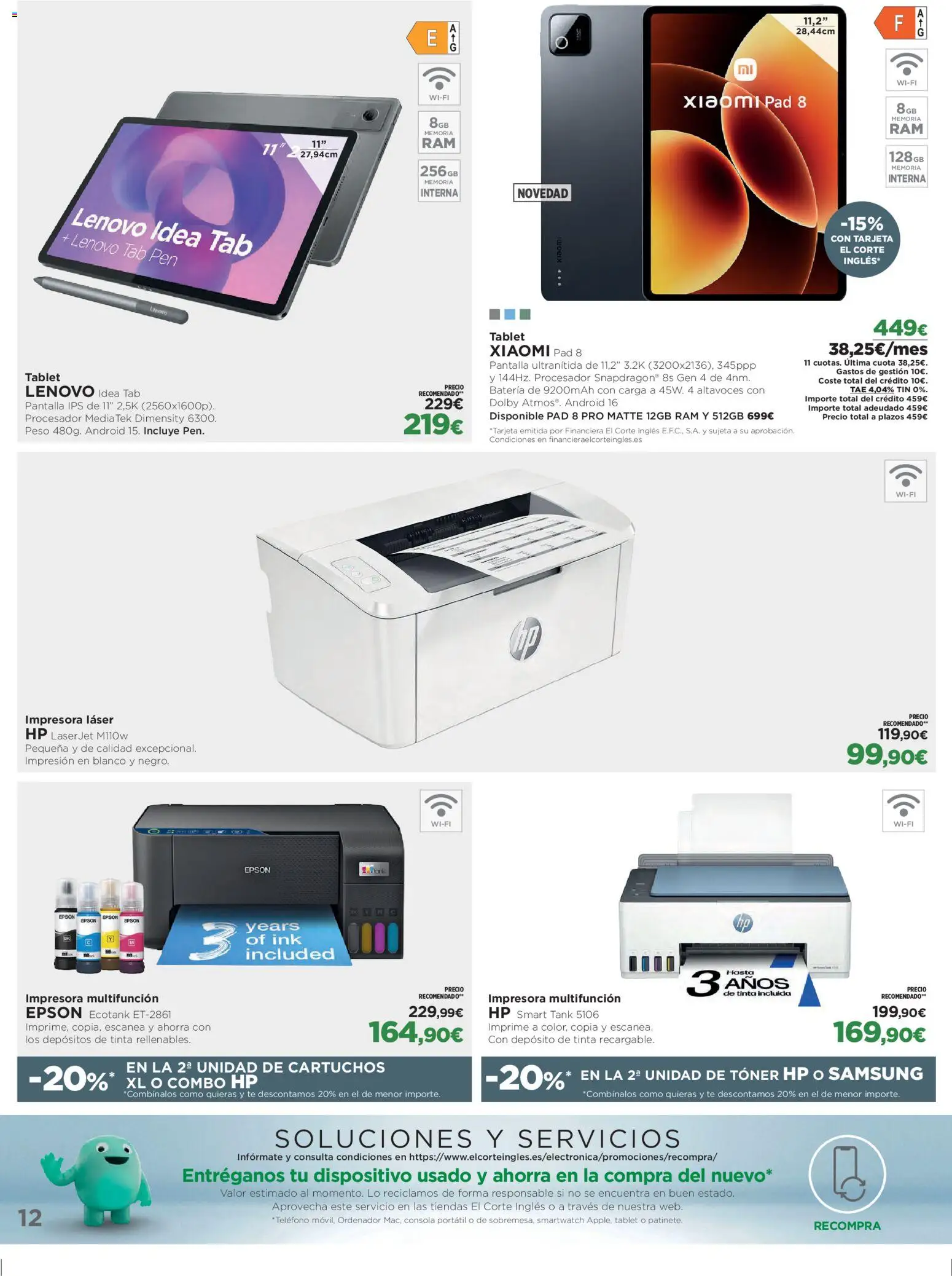 El Corte Inglés ofertas │ válido desde el 05.03.2026 | Página: 12 | Productos: Té, Altavoces, Teléfono, Peso