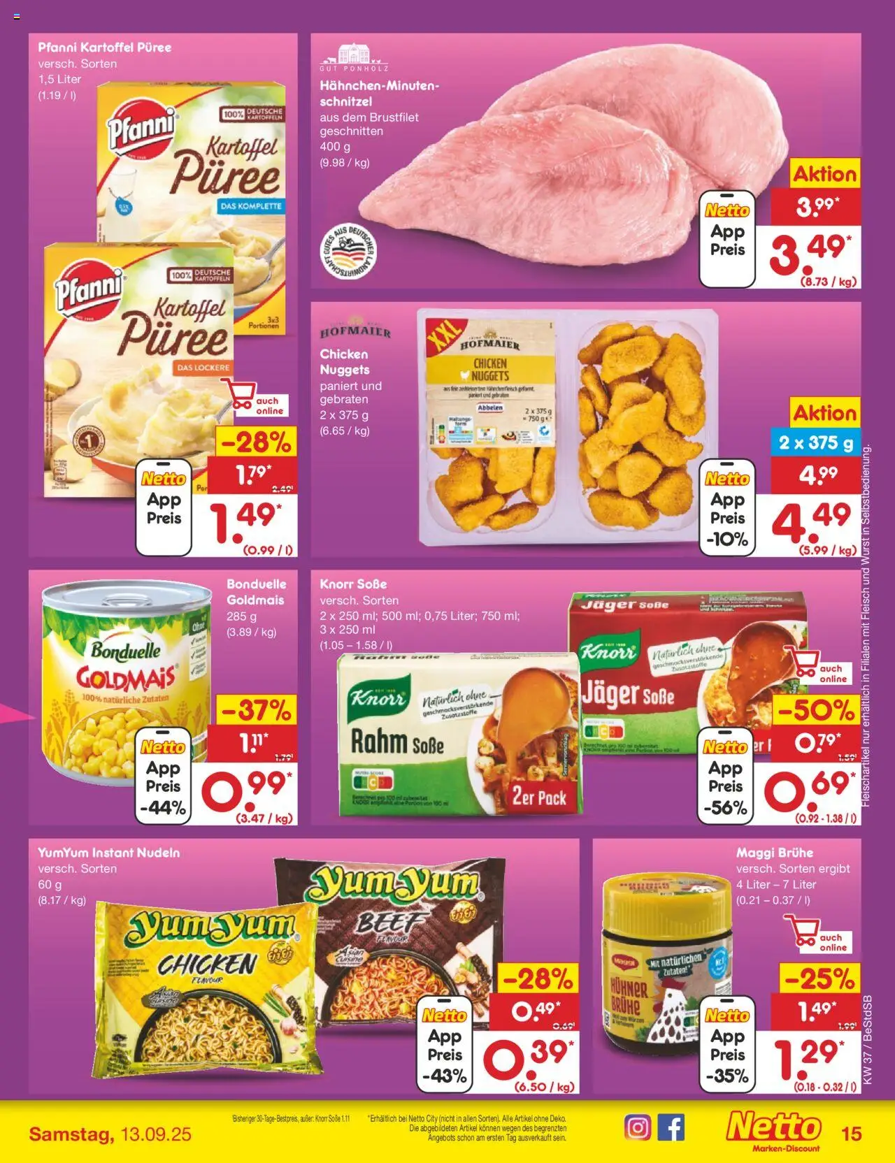 Netto Marken-Discount Prospekt 	 – gültig ab 08.09.2025 | Seite: 17 | Produkte: Maggi, Schnitzel, Wurst, Nudeln