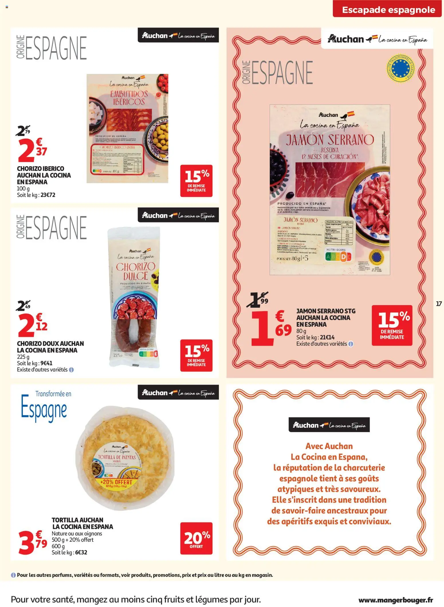 {H1} | Page: 17 | Produits: Chorizo, Jambon, Oignons