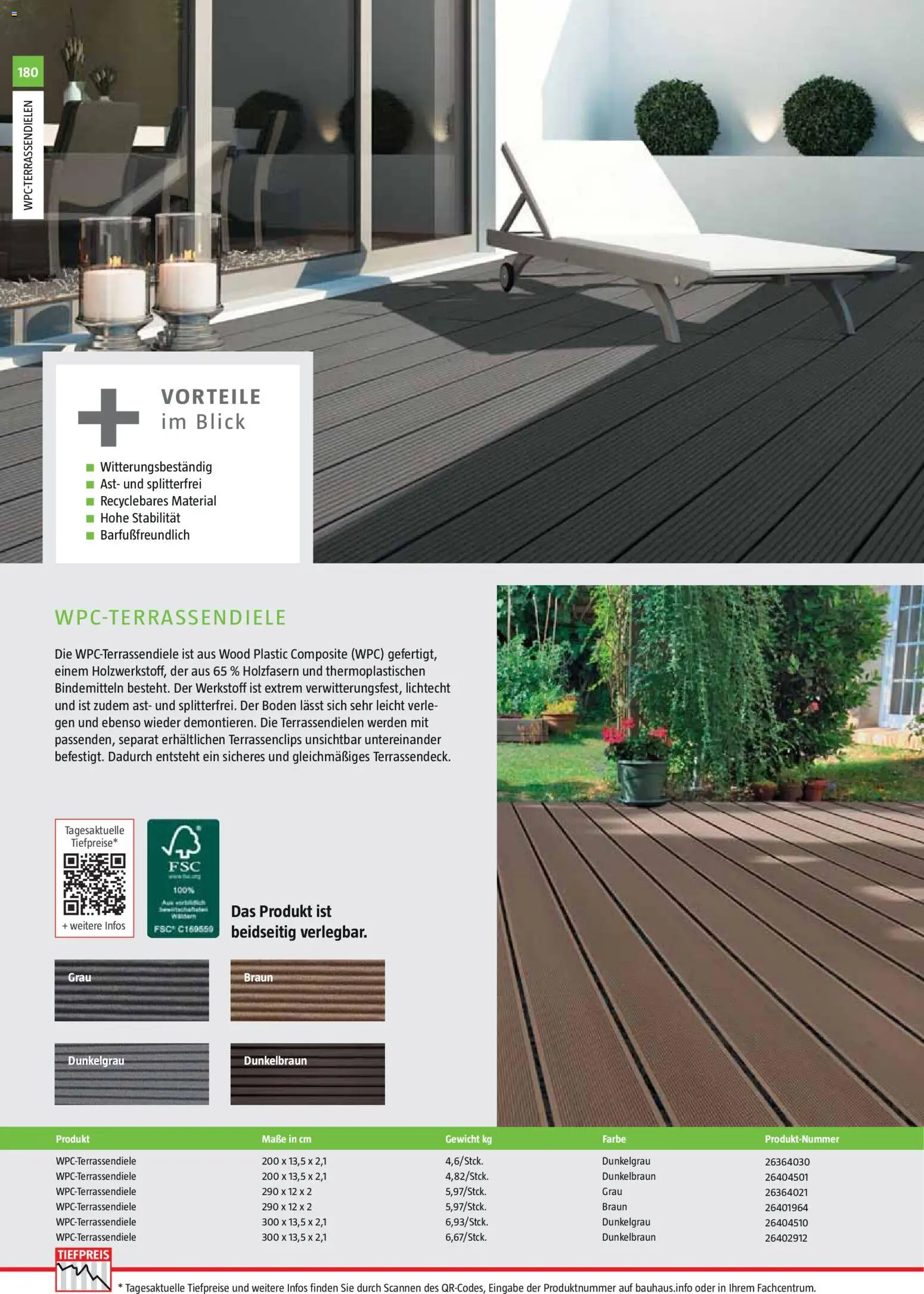 Bauhaus Gartenbaumaterialien 2026 – gültig ab 02.03.2026 | Seite: 180 | Produkte: Gewicht