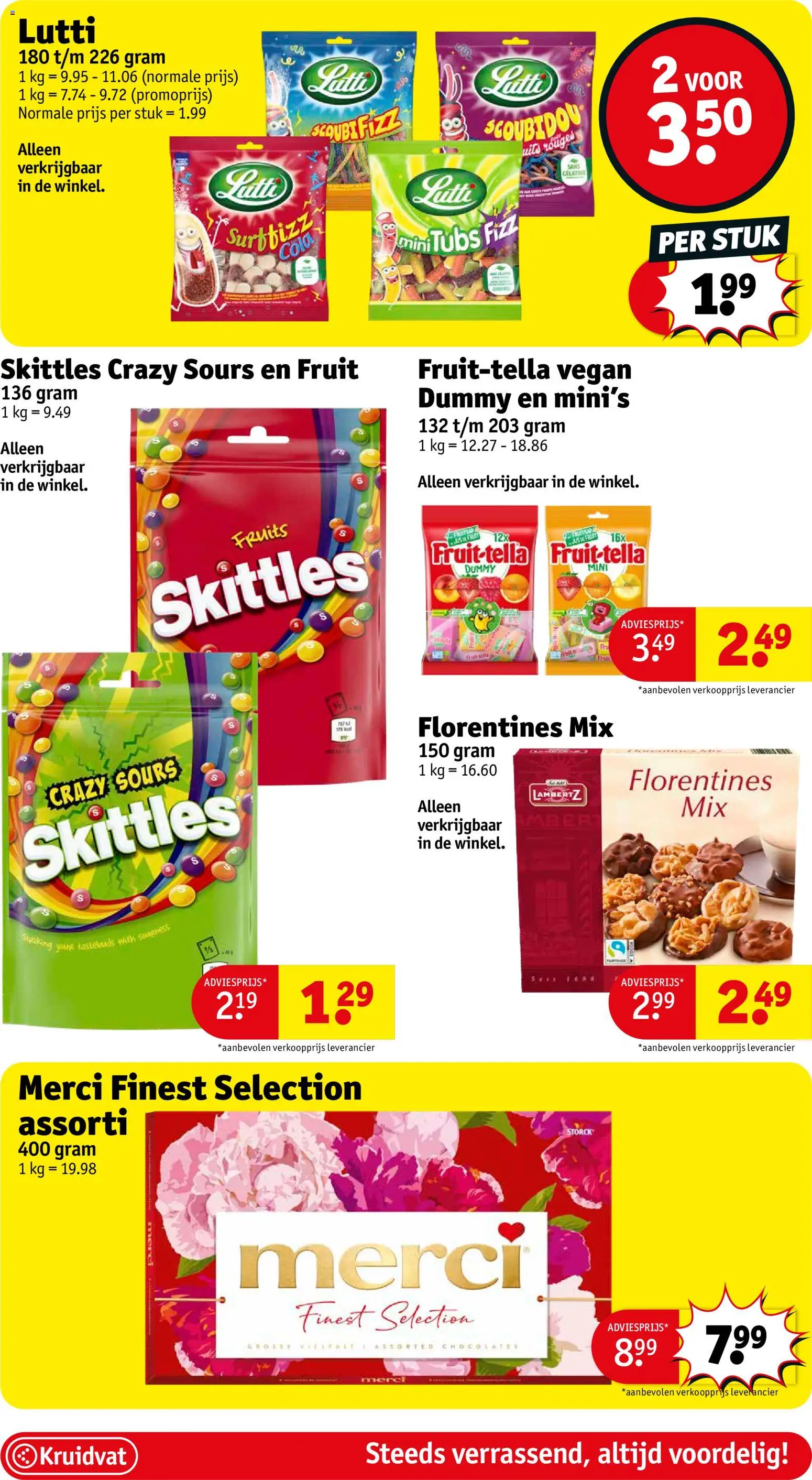 {H1} | Pagina: 50 | Producten: Skittles, Fruit