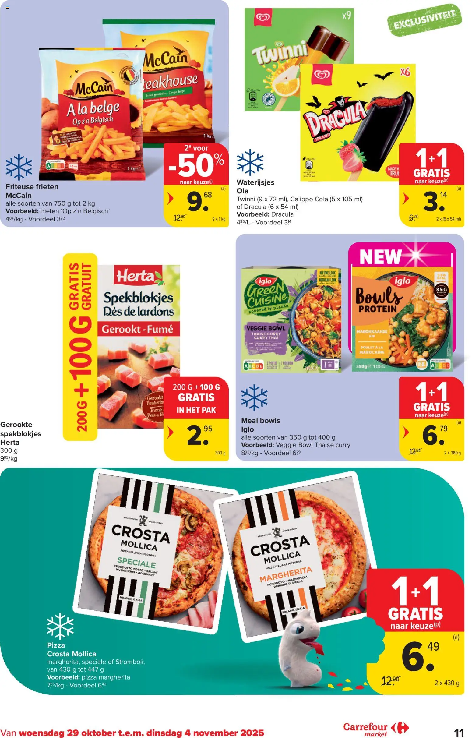 {H1} | Pagina: 11 | Producten: Pizza, Mozzarella, La, Friteuse