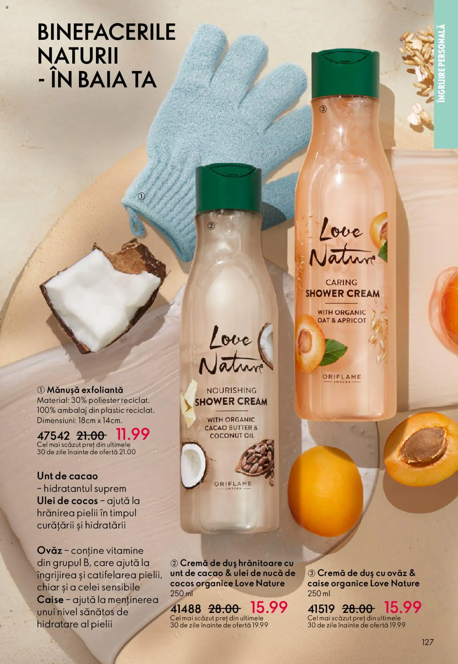 Noul catalog Oriflame – valabil de la 25.03.2026 | Pagină: 127 | Produse: Duș, Cremă, Ulei, Ahtapot
