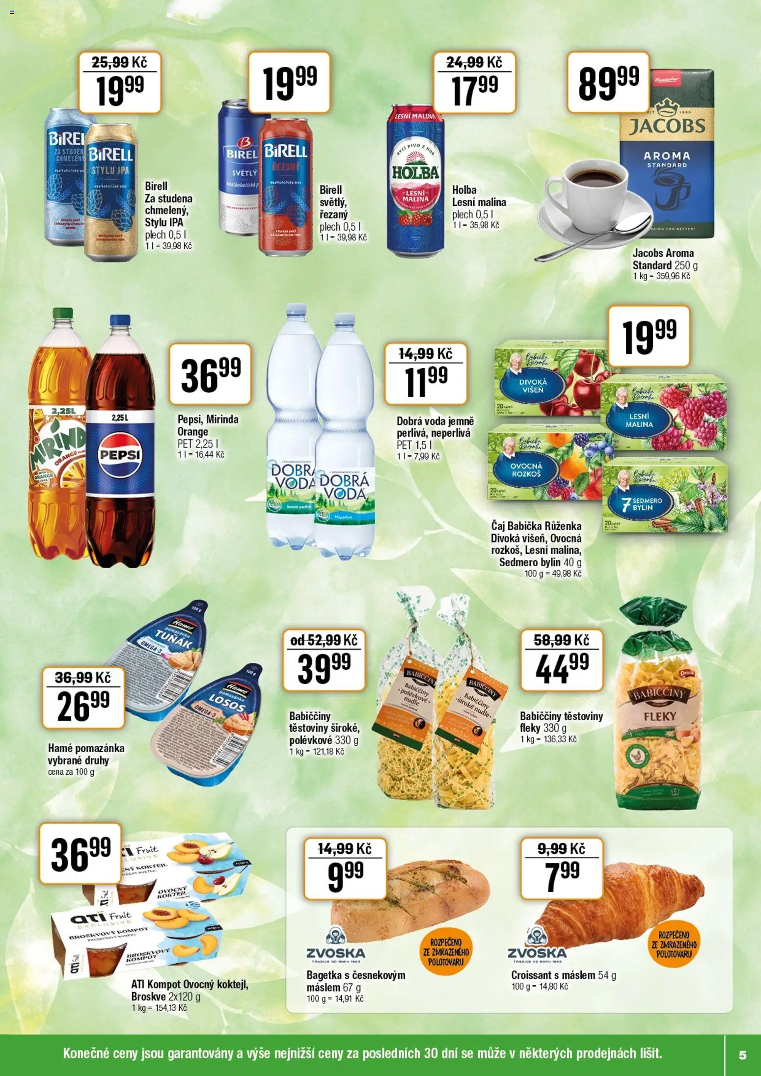 Tempo leták od 11.03.2026 | Strana: 5 | Produkty: Tuňák, Čaj, Broskve, Mirinda