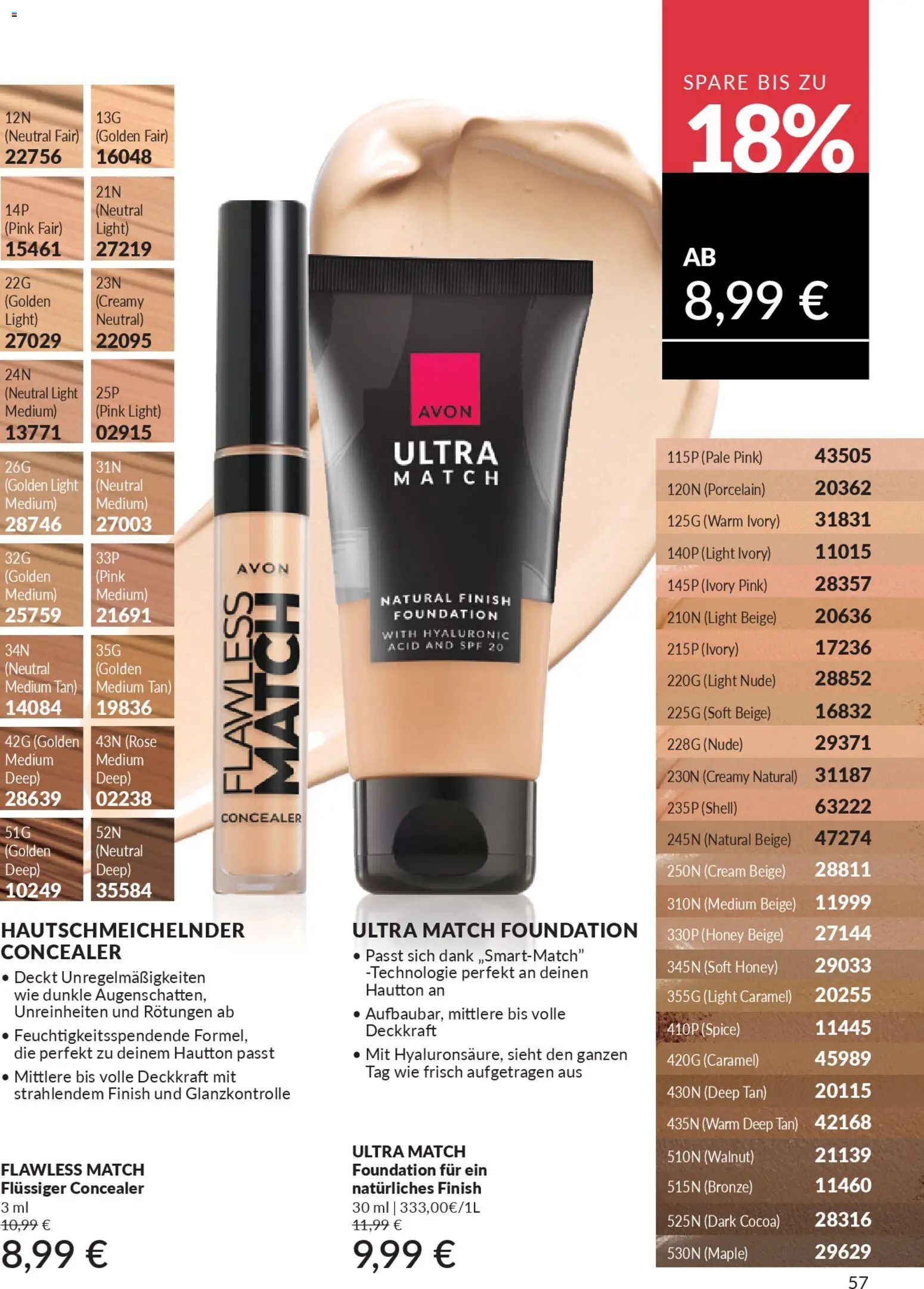 AVON Katalog März 2026 – gültig ab 01.03.2026 | Seite: 59 | Produkte: Concealer, Finish, Foundation