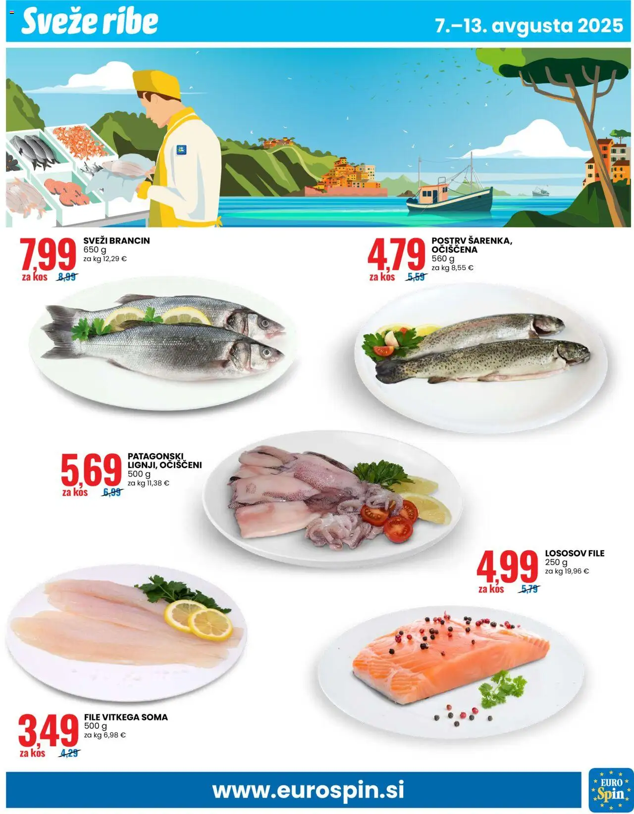 Eurospin katalog │ velja od 07.08.2025 | Stran: 5 | Izdelki: Postrv, Kos, Ribe