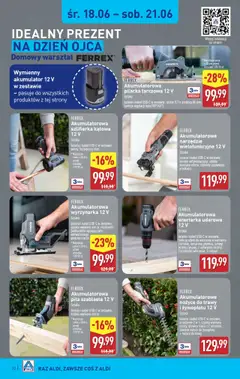Aldi Gazetka od 16.06.2025 | Strona: 20 | Produkty: Trawy, Nożyce do trawy, Szlifierka, Nożyce do żywopłotu
