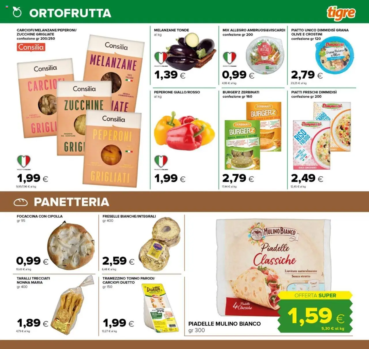 Volantino Tigre del 07.08.2025 | Pagina: 3 | Prodotti: Riso, Carciofi, Crostini, Zucchine
